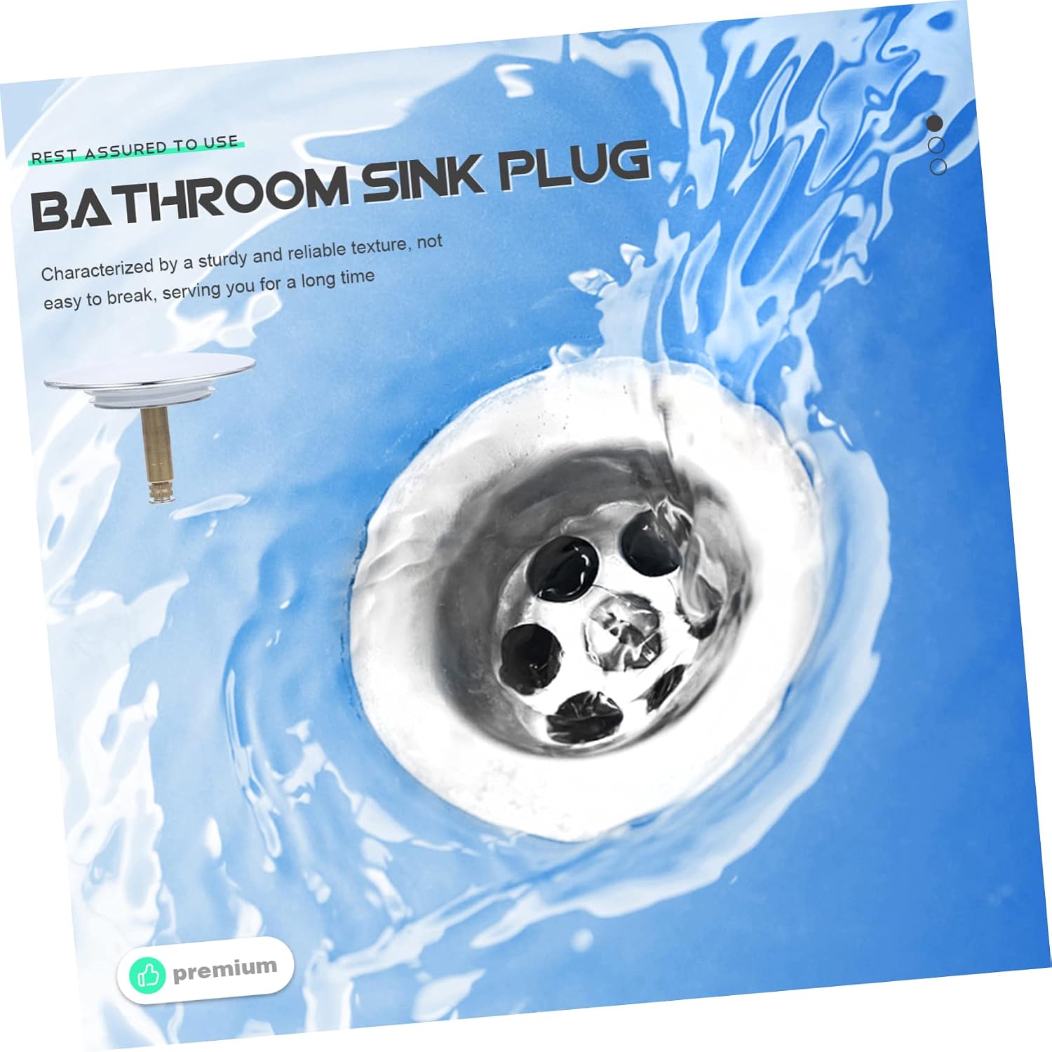 WOONEKY Bath Drain Stopper Bathtub Drain Cover Overflow Decorative Bathtub Plug Easy Install