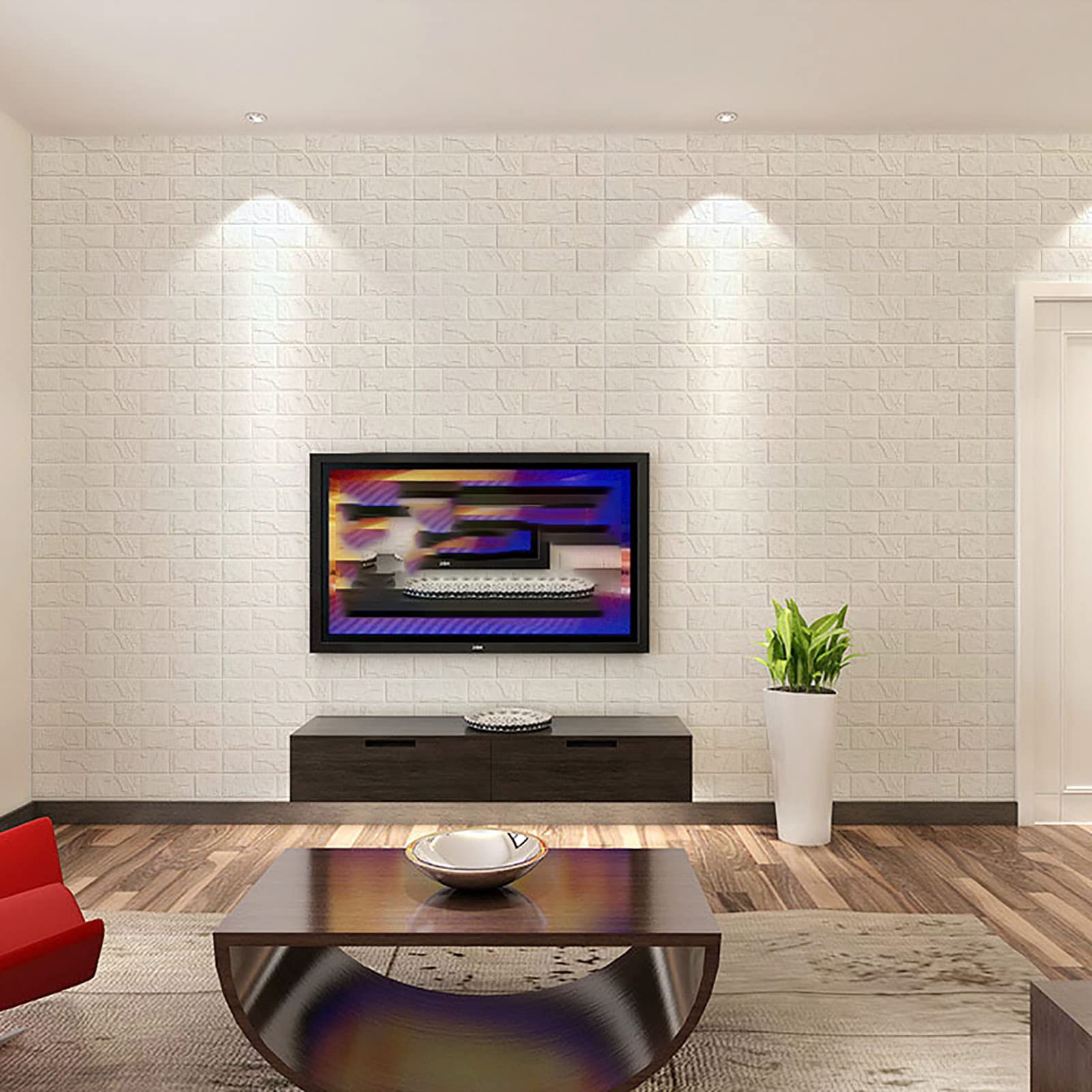 3D Brick Wall Easy Peel-And-Stick Soft Wallpaper Mattoni in Schiuma per Un Muro di Tendenza, Aggiungi Dimensione e consistenza alla Tua Stanza(S)