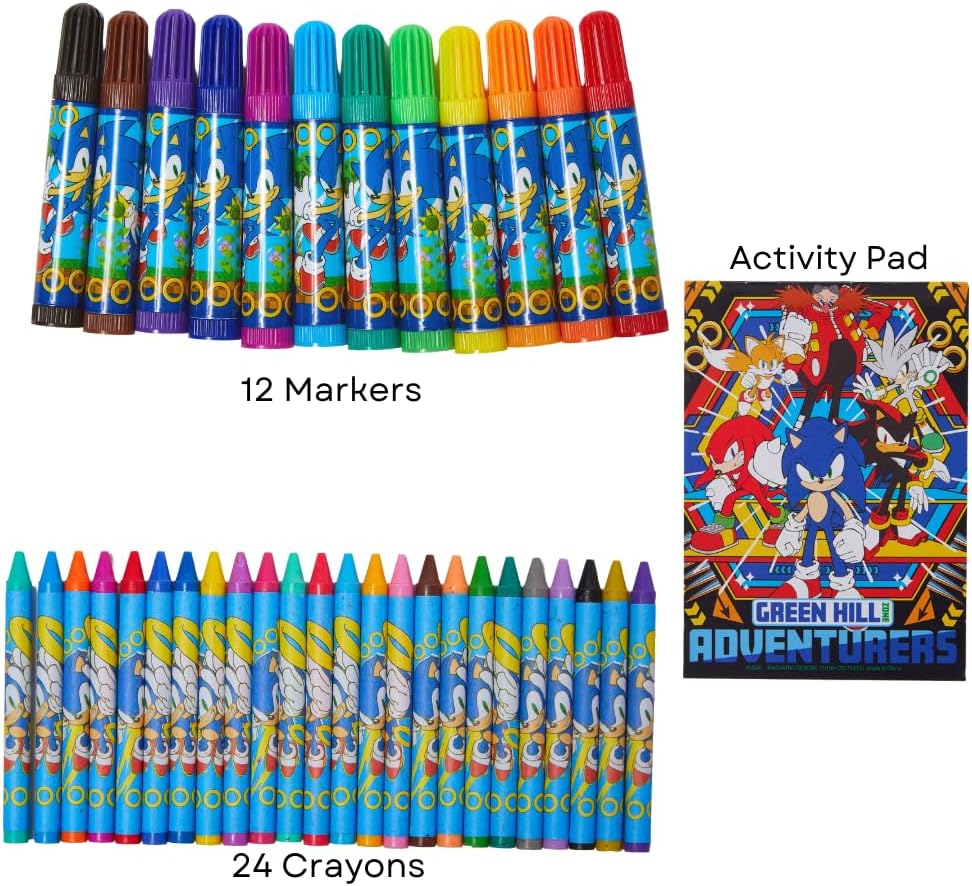 Innovative Designs Sonic the Hedgehog Creative Coloring Canvas Painting and Activity Set for Kids, 1000+ pcs