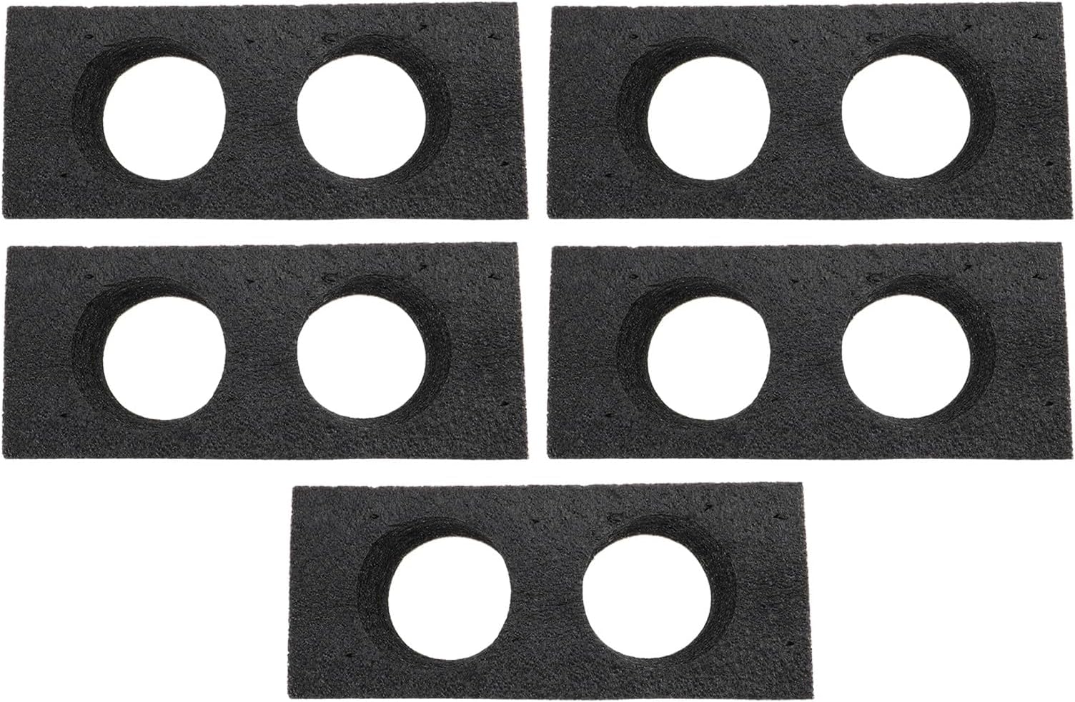 5 Pcs Black Two-hole Cup Holder Tray with Pearl Foam, Commercial Takeout Beverage Carrier for Milk Tea, Coffee, and Soft Drinks, Multipurpose Cup Fixing Holder for Food Service