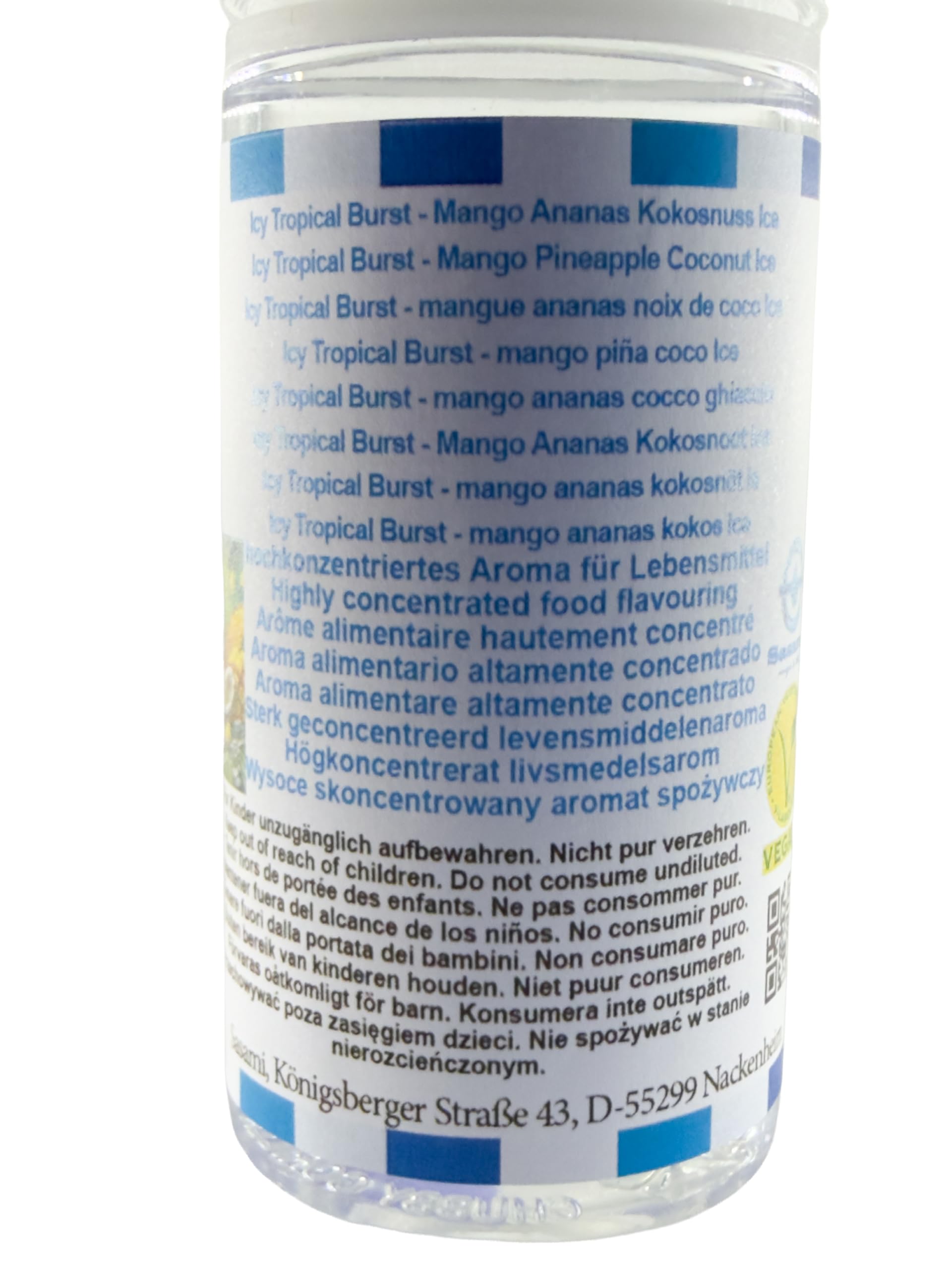 Icy Tropical Burst - mango ananas kokos ice Aromat Koncentrat - wegański - Sasami - 100ml