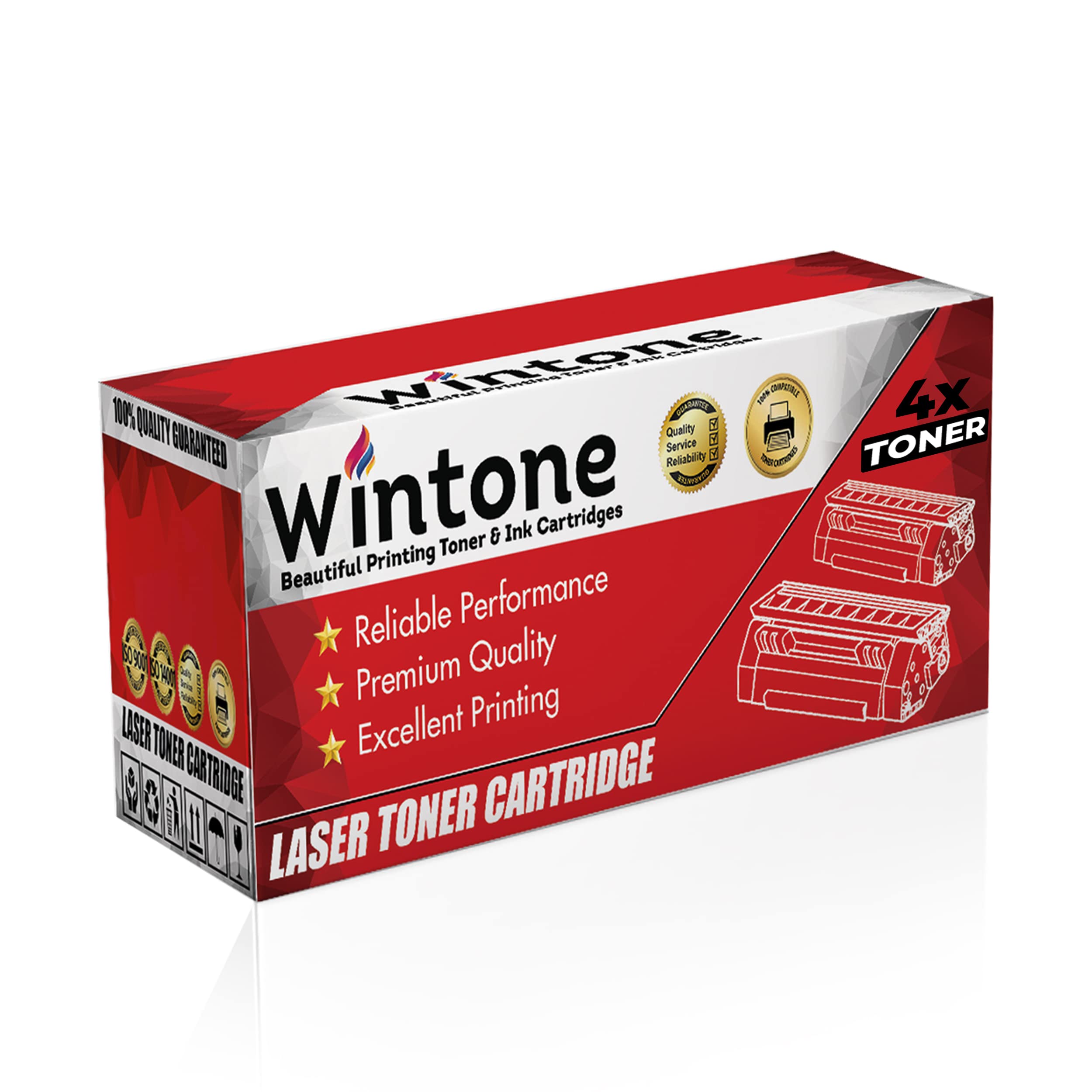 Wintone toner compatible Cartridge Replacement for MLTD108 Black (Set of 4X) Samsung ML1640 ML1641 ML1645 ML2240 ML2241