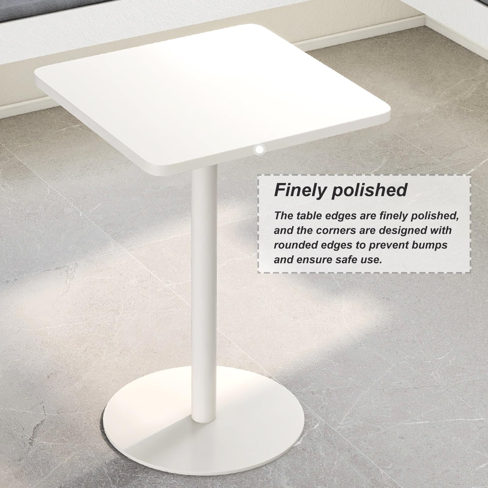 Tavolo da Cucina da 72 Cm, Tavolino Bar in Ferro, Salvaspazio, Piano Quadrato, Disponibile in Diversi Colori, Impermeabile e Resistente(Orange,48x48x72CM/19x19x28IN)