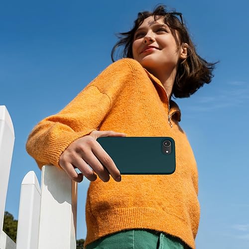 Miniatura 1316 de Miracase - Funda diseñada para iPhone 11 con protector de pantalla, funda de goma de silicona líquida, protección total contra caídas y a prueba