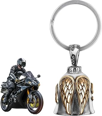 Guardian Bell for Motorbikes Motorcycle Gremlin Bell Luck Riding Spirit Alloy Car Gurdian Angel Guardian Riding Bell Metal Motorbike Accessories for Outdoor Biker Riders, Husband, Luck Charm