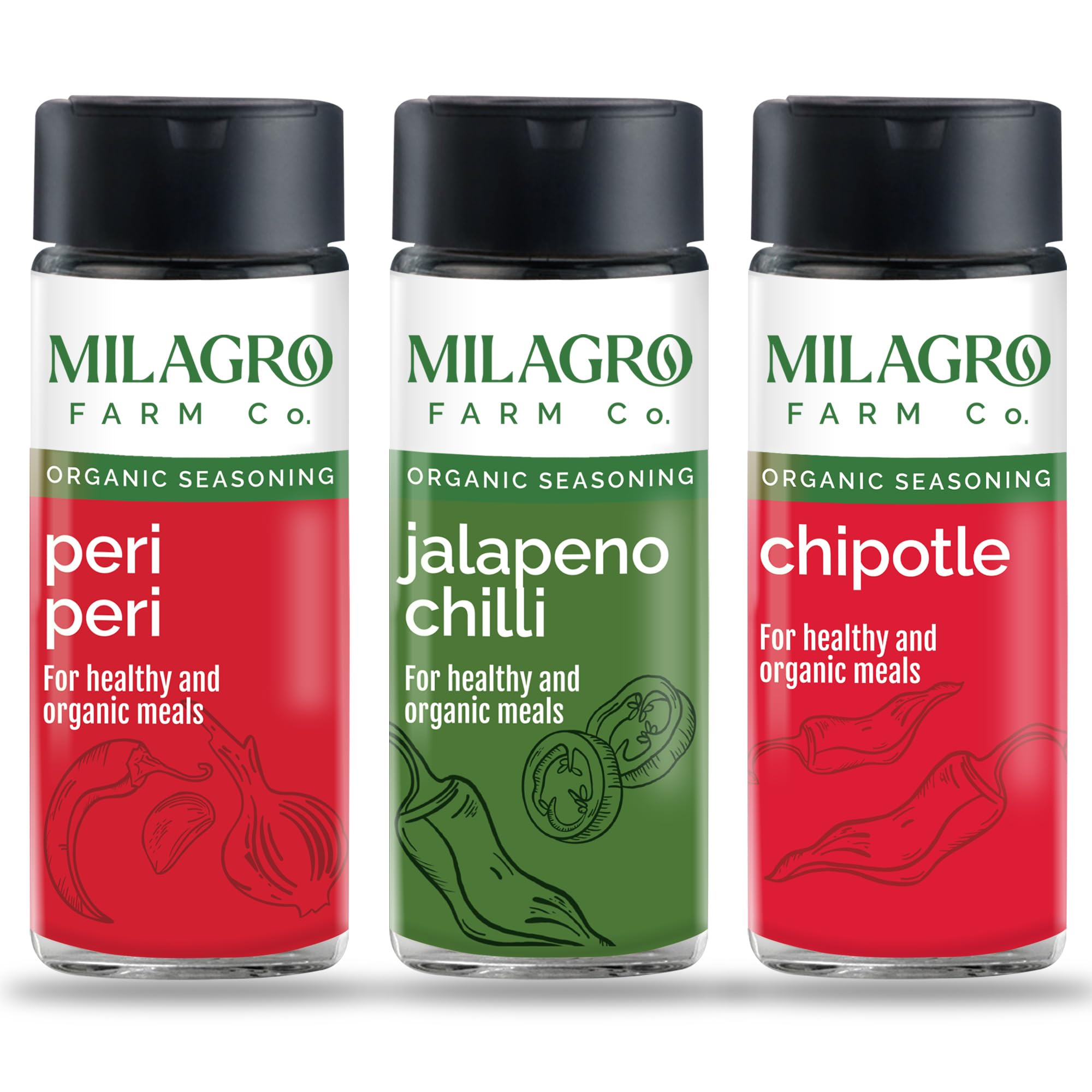Milagro Farm Company | Red Hot Combo | Peri Peri 60gm | Chipotle 70gm | Jalapeno Chilli 65gm | Pack Of 3 (B0BZ886V1H) Amazon Price History, Amazon Price Tracker