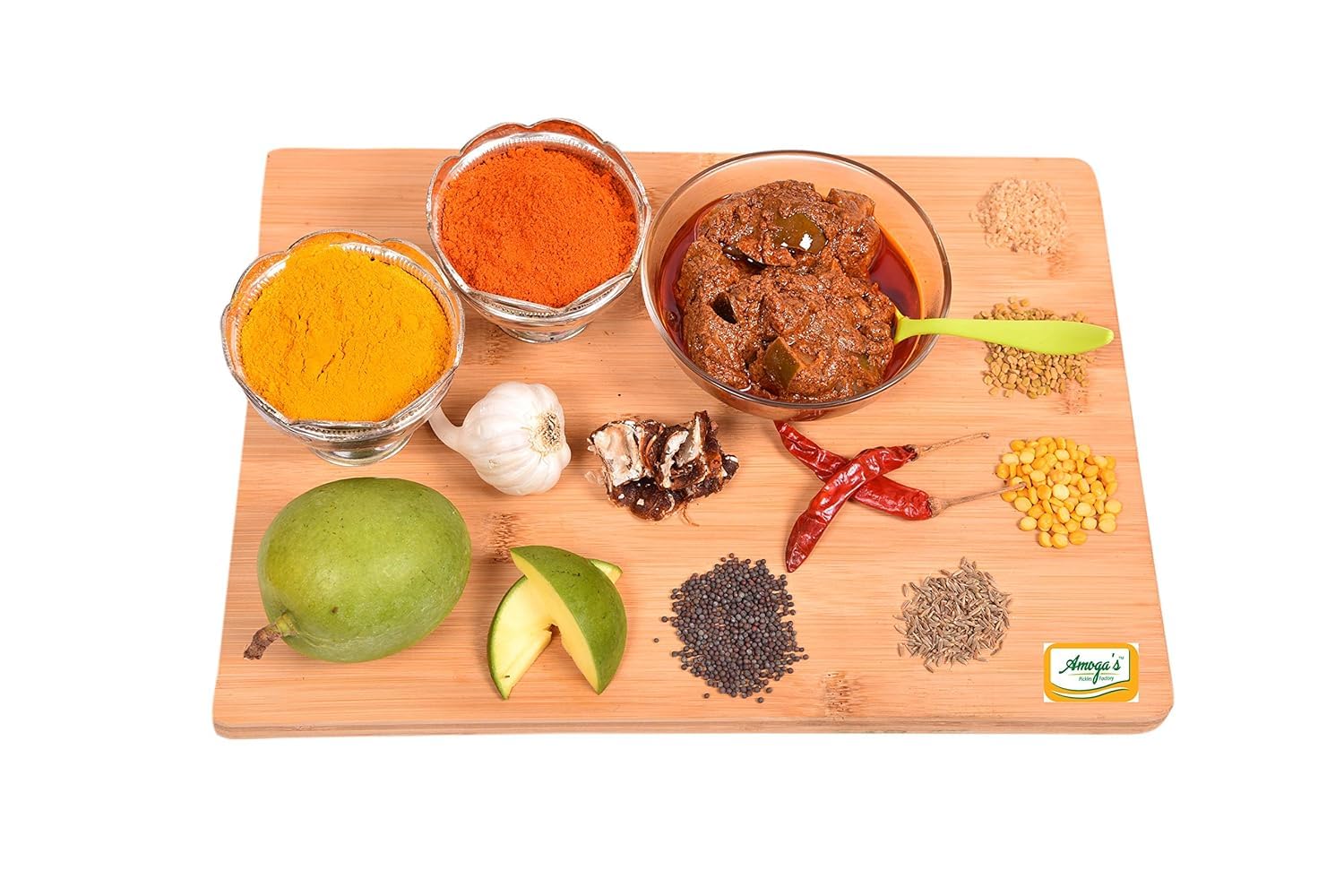 Amoga’s Pickles Factory Andhra Ginger Pickle (500g) & Special Mango Pickle (500g) Combo Pack | Allam/Adarak Achar & Aam Ka Aachar/Avakaya Pachadi | 100% Natural Handmade Traditional Andhra Pickles 3