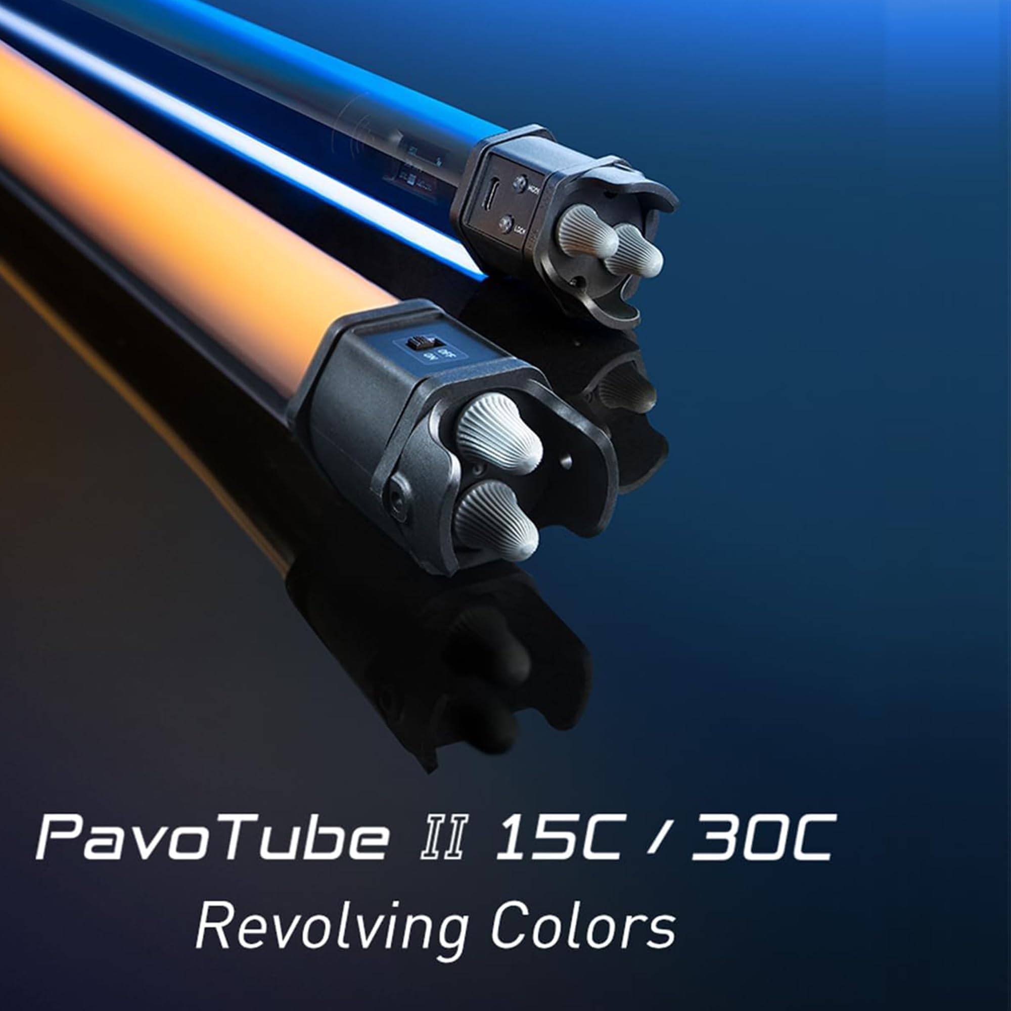 NANLITE PavoTube II 15C/30C RGBWW - Tubo de luz LED - 2700K-7500K bicolor + RGB, luz de video de mano para estudio de fotografía, funciona con pilas con soportes y funda (1 kit, PavoTube II 15C)
