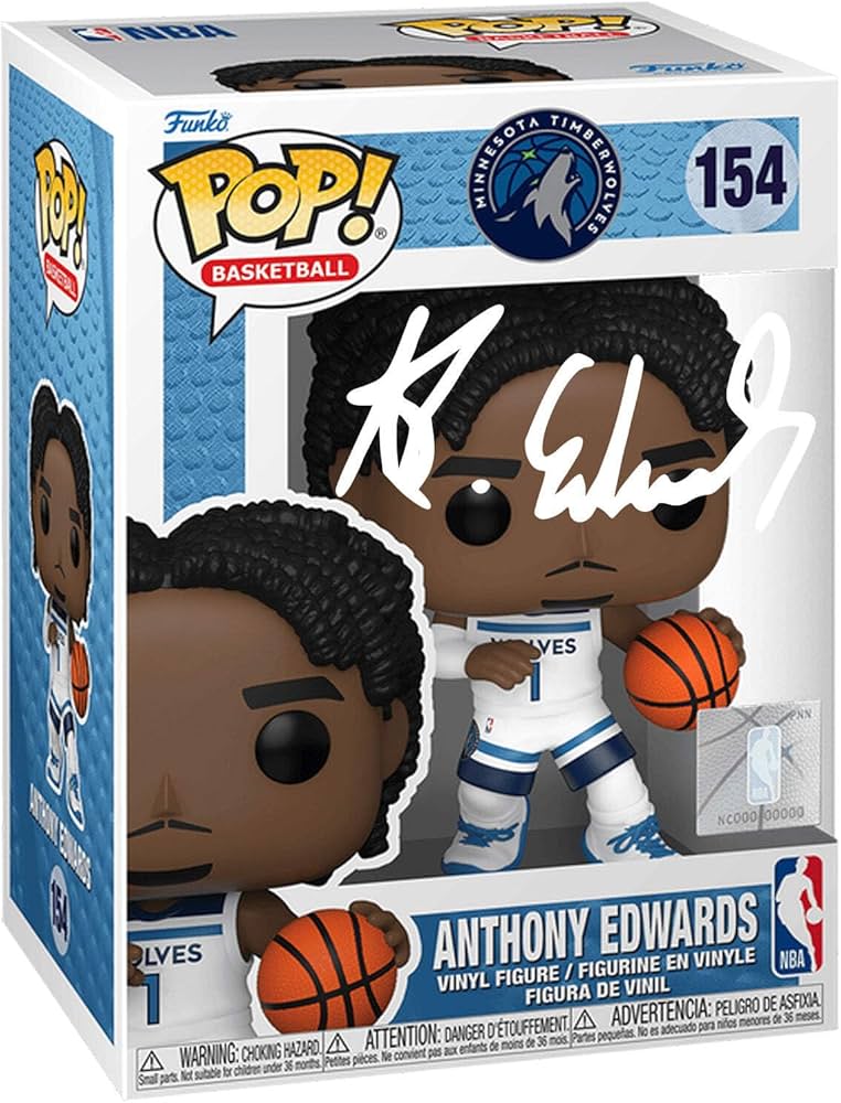 Anthony Edwards funko pop PSAサイン入り Anthony Edwards Minnesota Timberwolves Autographed Funko Pop