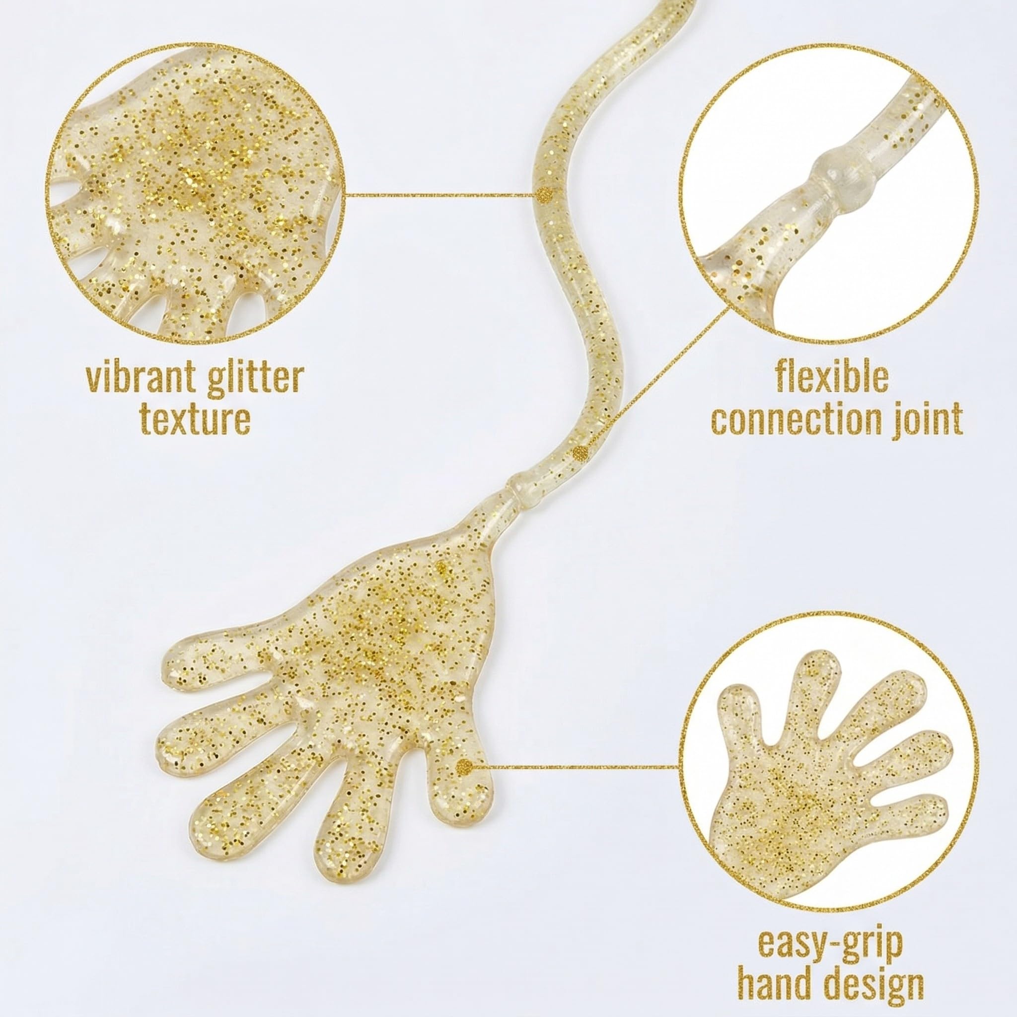 20 Pezzi Colorato Sticky Hands Giocattoli, Mani appiccicose per Bambini, Giocattoli per Feste, Giocattoli di Decompressione per Ragazze e Ragazzi, Colori Casuali