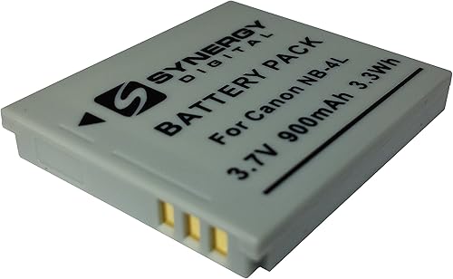 Miniatura 4 de Synergy Digital SDNB4L (Li-Ion 3.7V 900mAh) Reemplazo para batería Canon NB-4L - Para Canon PowerShot SD1000, SD40, SD200, SD600, SD960 IS, 100,