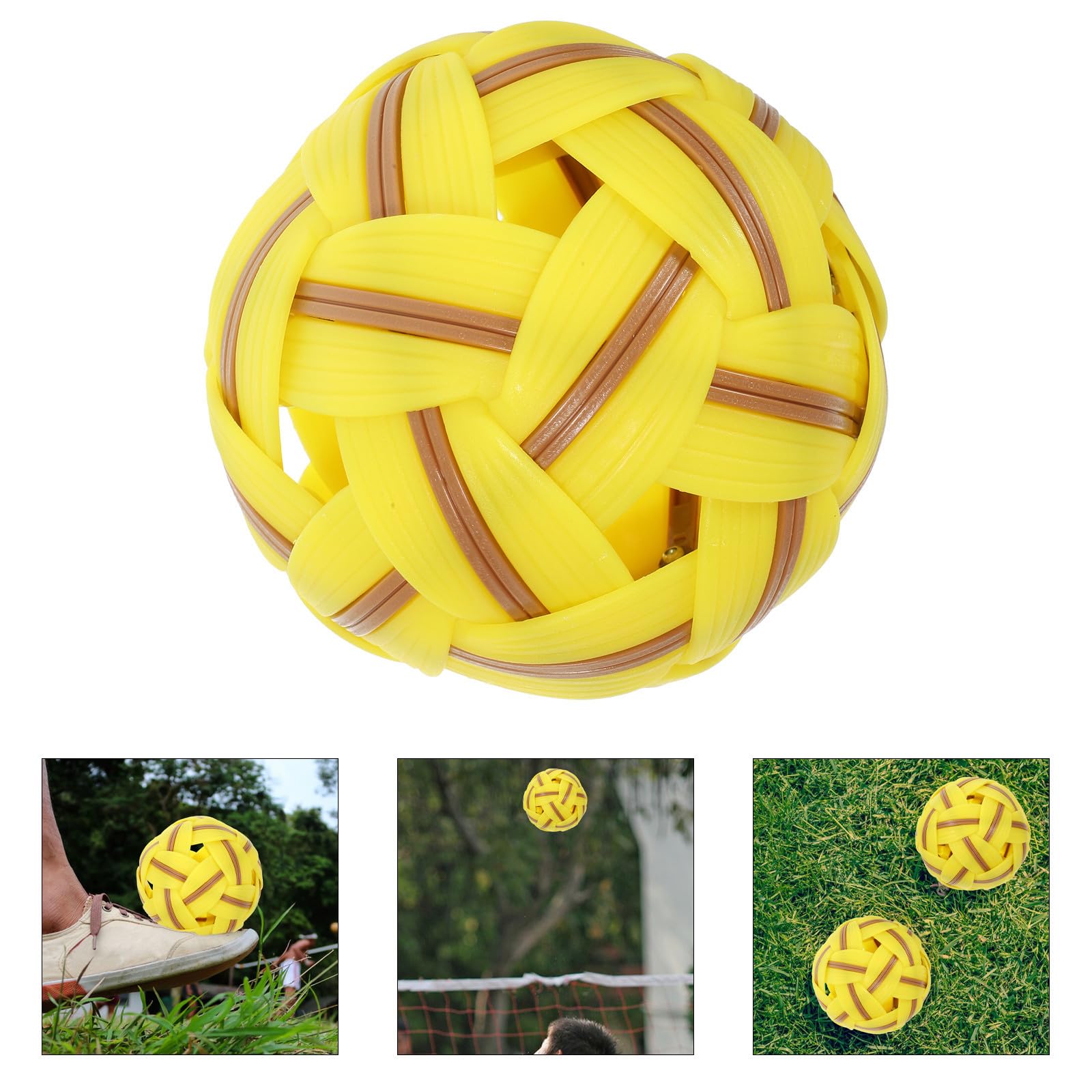 Juguete de Fútbol de Plástico Incluye Bolsa de Red para Exteriores, Pelota Tejida Resistente y Fácil de Transportar, Adecuado