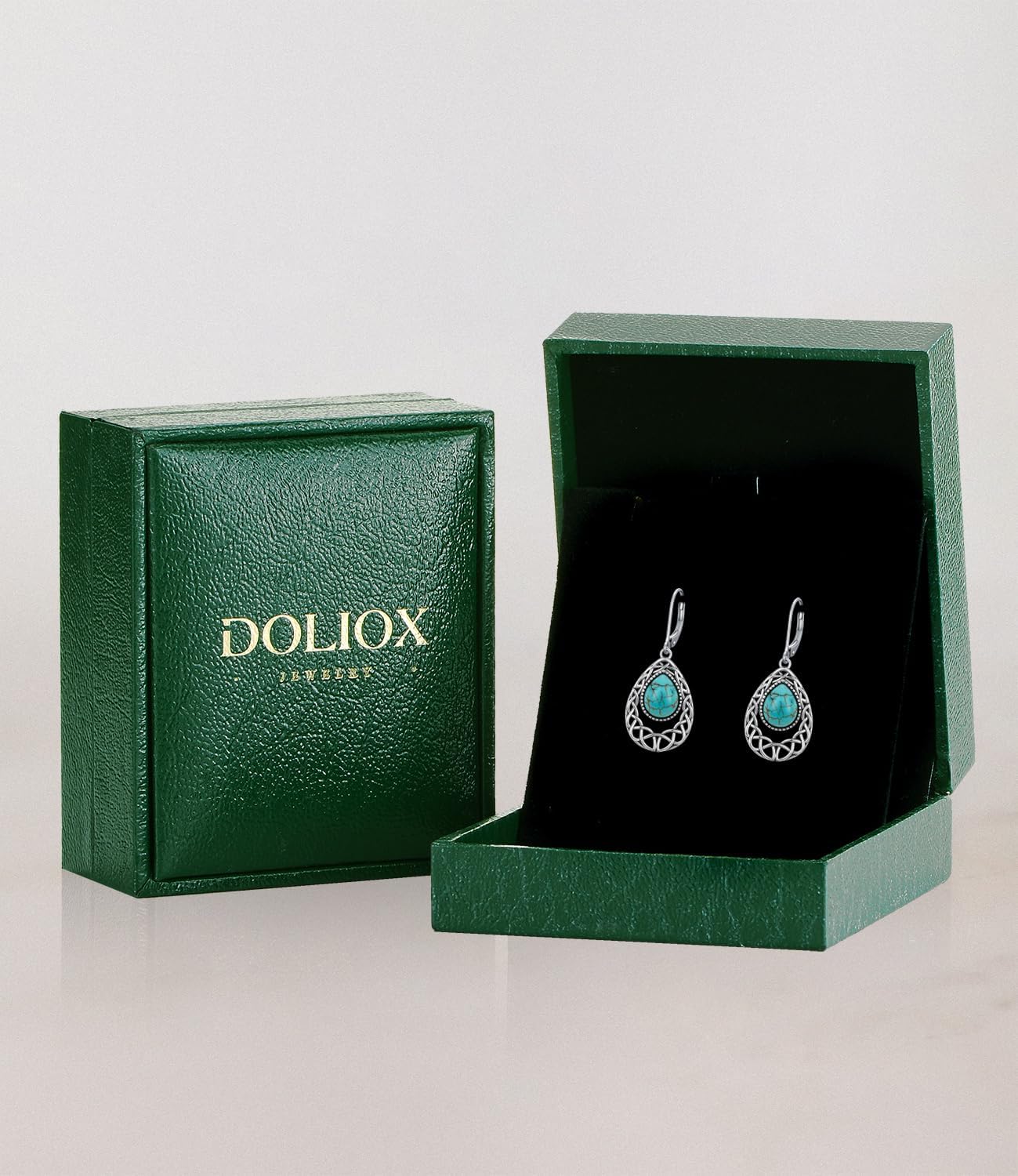 Genuine Turquoise Celtic knot Dangle Earrings for Women 925 Sterling Silver Turquoise Earrings Blue Gemstone Bohemian Native American Western Jewelry for Her Wife Mom Girlfriend - Image 5