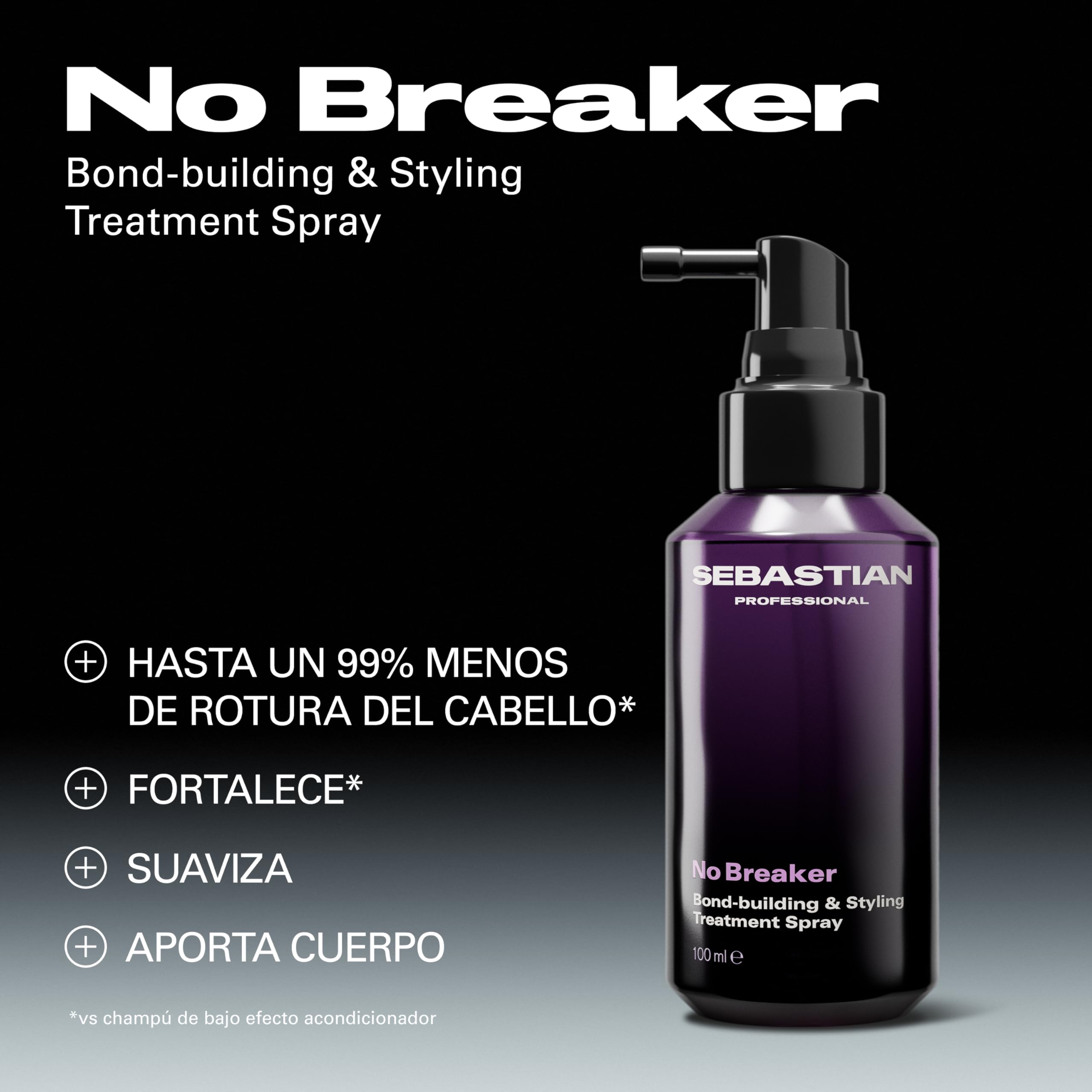Sebastian Professional NO.BREAKER Spray | Tratamiento en Spray Para un Cabello Más Fuerte y con Menos Rotura | Ayuda al Peinado | Suavidad y Más Cuerpo | 100 ml