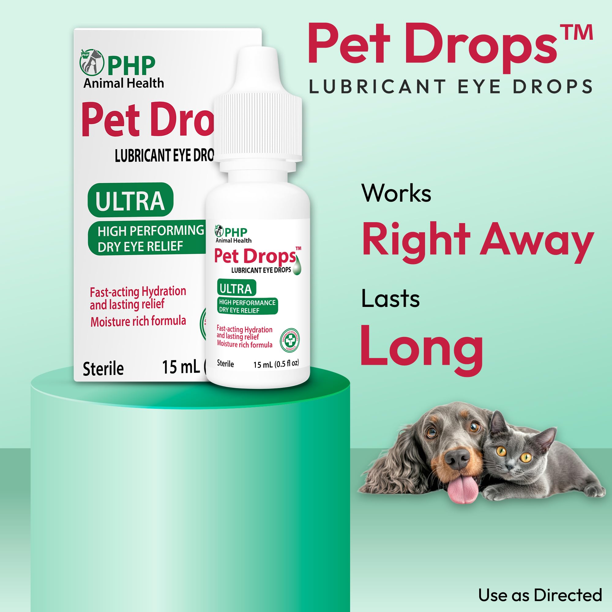 Ultra Lubricant Pet Drops 15 ml - Eye Drops for Cats and Dogs - Moisture Rich Formula, Fast Acting Hydration Dogs Eye Drop for Dry Eyes, Artificial Tears for Extra Dry Eye ( U.S Made ) — Amazon image 9