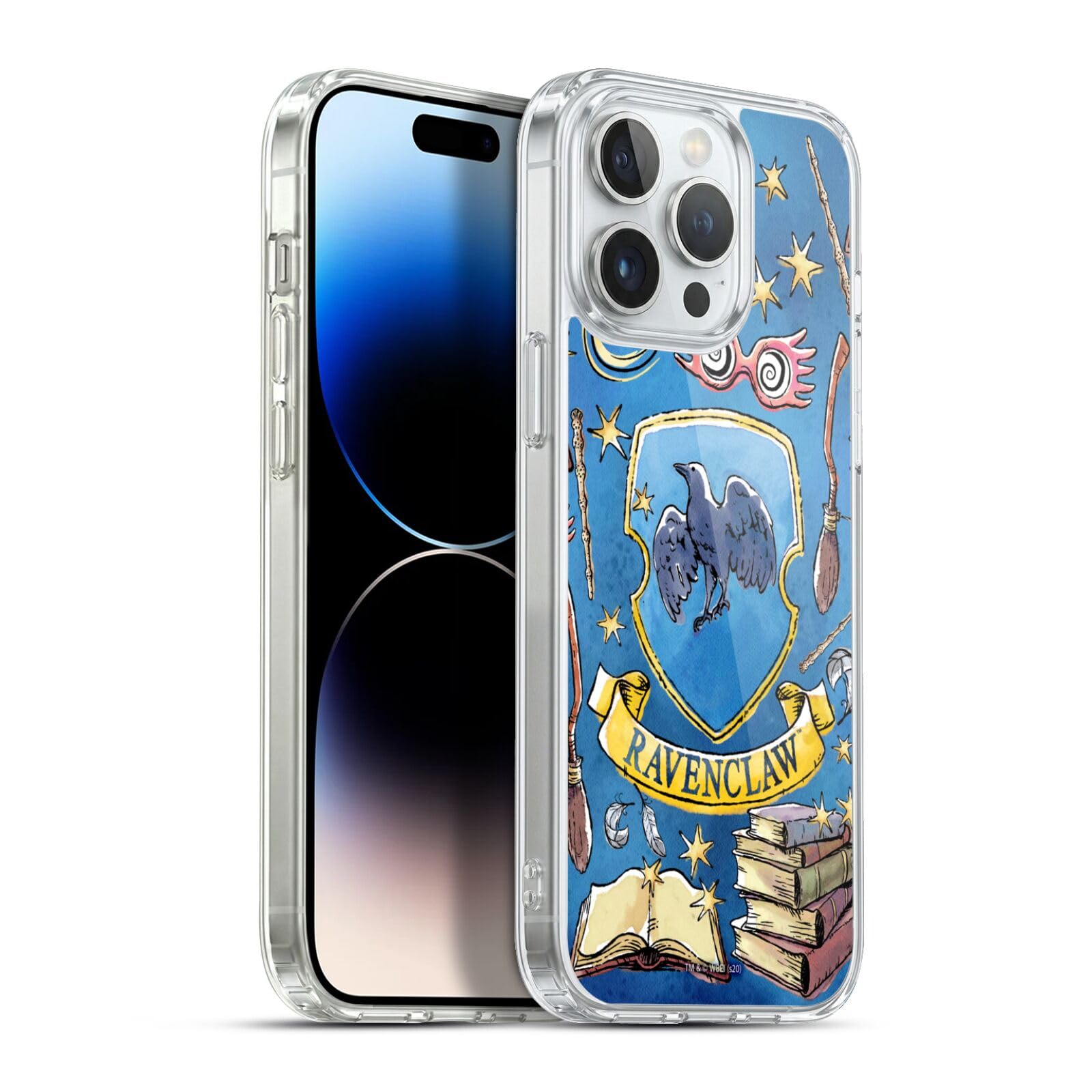 Head Case Designs Licenza Ufficiale Harry Potter Ravenclaw Modello Deathly Hallows XIII Custodia in Gel [Grado Militare] Compatibile con Apple iPhone 13 PRO Max E Compatibile con MagSafe