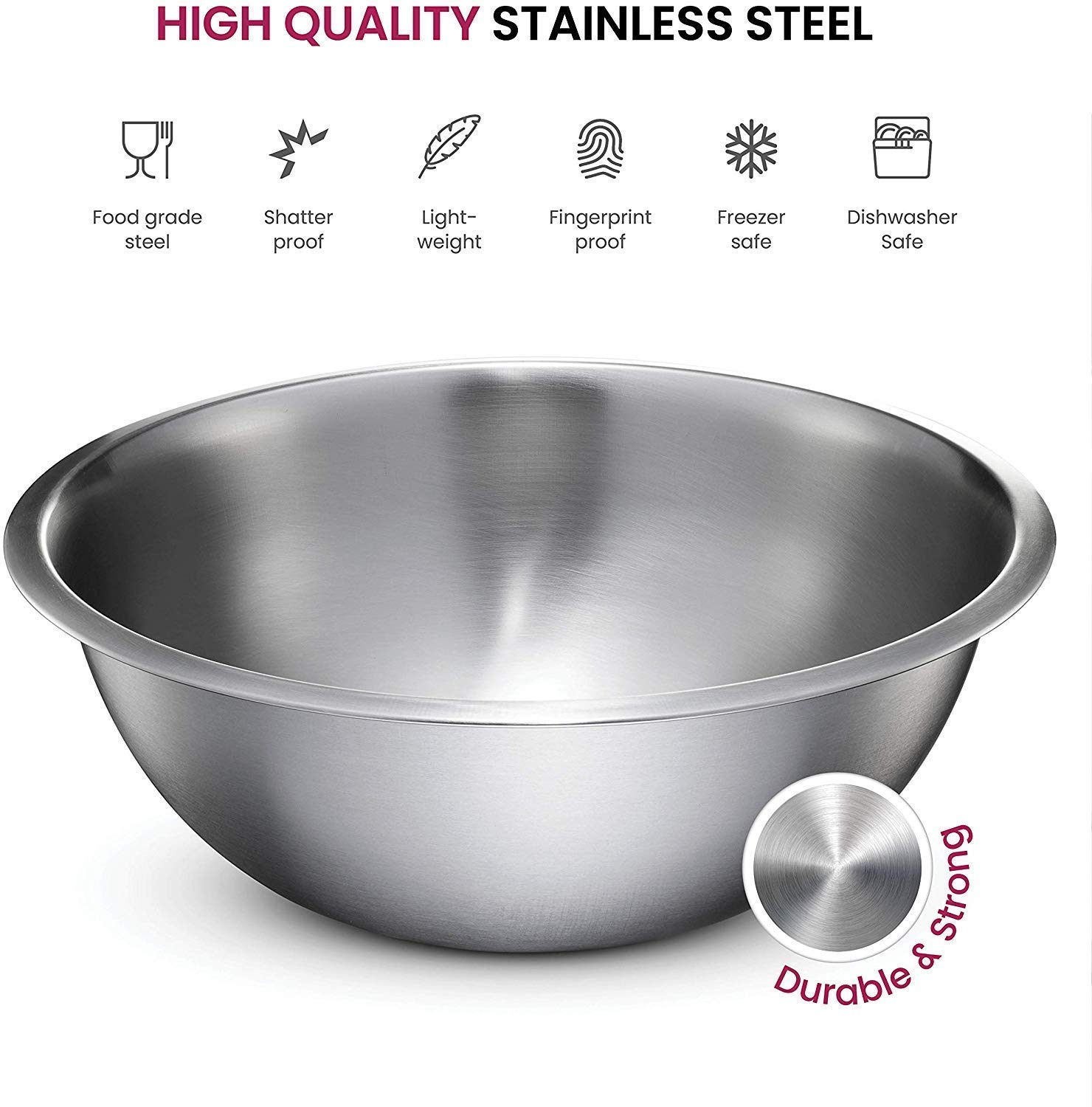 Cuencos para mezclar de acero inoxidable de alta calidad, se anidan fácilmente para ahorrar espacio con tazas medidoras y juego de cucharas, mide ingredientes secos o líquidos, ideal para cocinar
