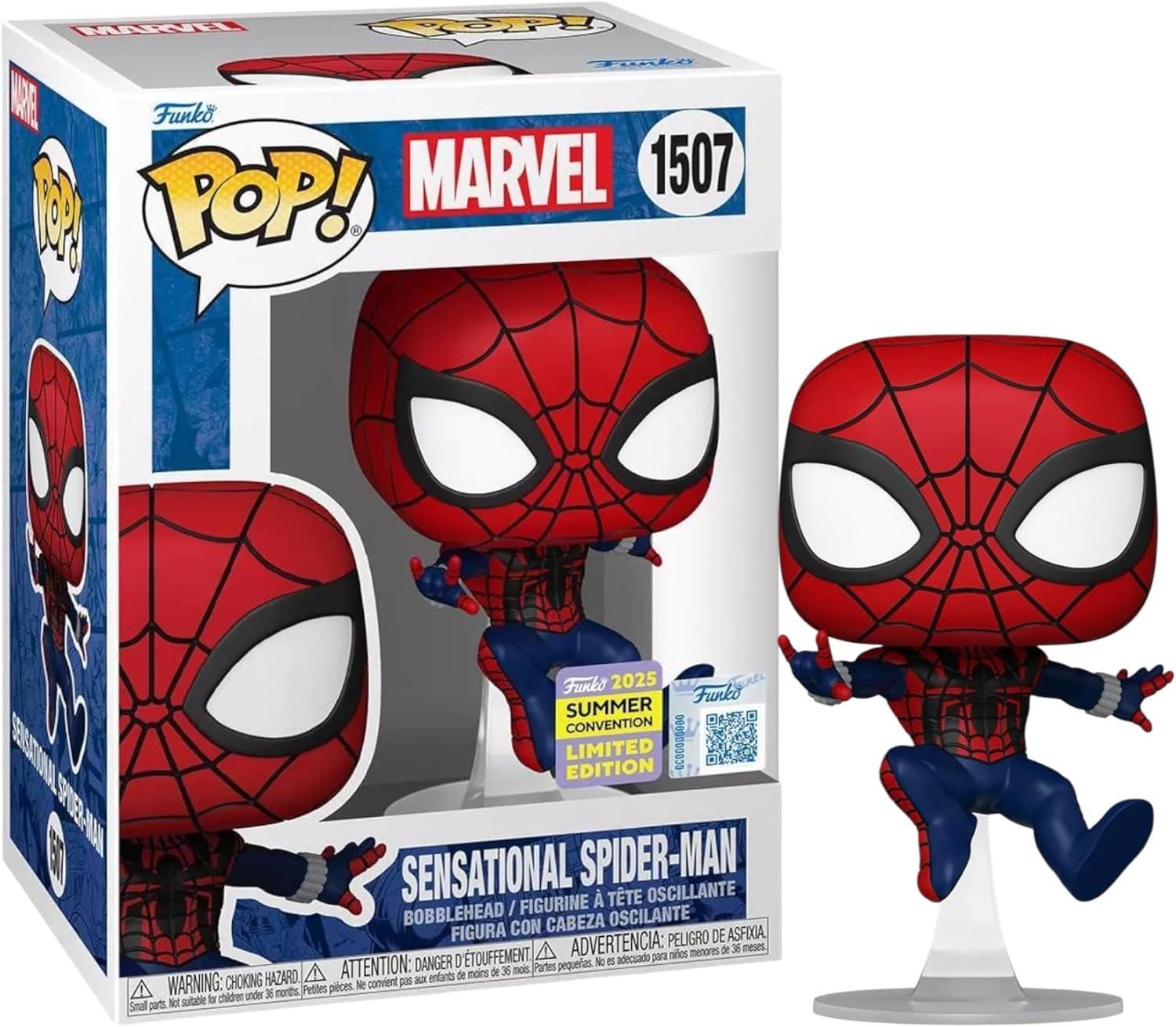 POP Sensational Spider-Man Funko 2025 Summer Convention Limited Edition 1507 (with Plastic Protection)