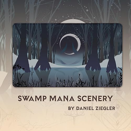 Miniatura 3 de Paramint Pantano Mana Scenery (cosidado)  MTG Playmat  Compatible con Magic The Gathering  Play MTG, YuGiOh, Pokemon, TCG  Diseños y accesorios