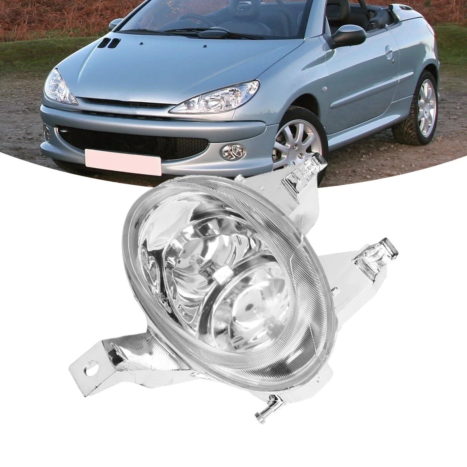 Przednie światła przeciwmgielne przedni zderzak światła do jazdy dziennej dla Peugeot 206 CC 2000-2008 Kierunkowskazy 6204T2 6205T2, Left