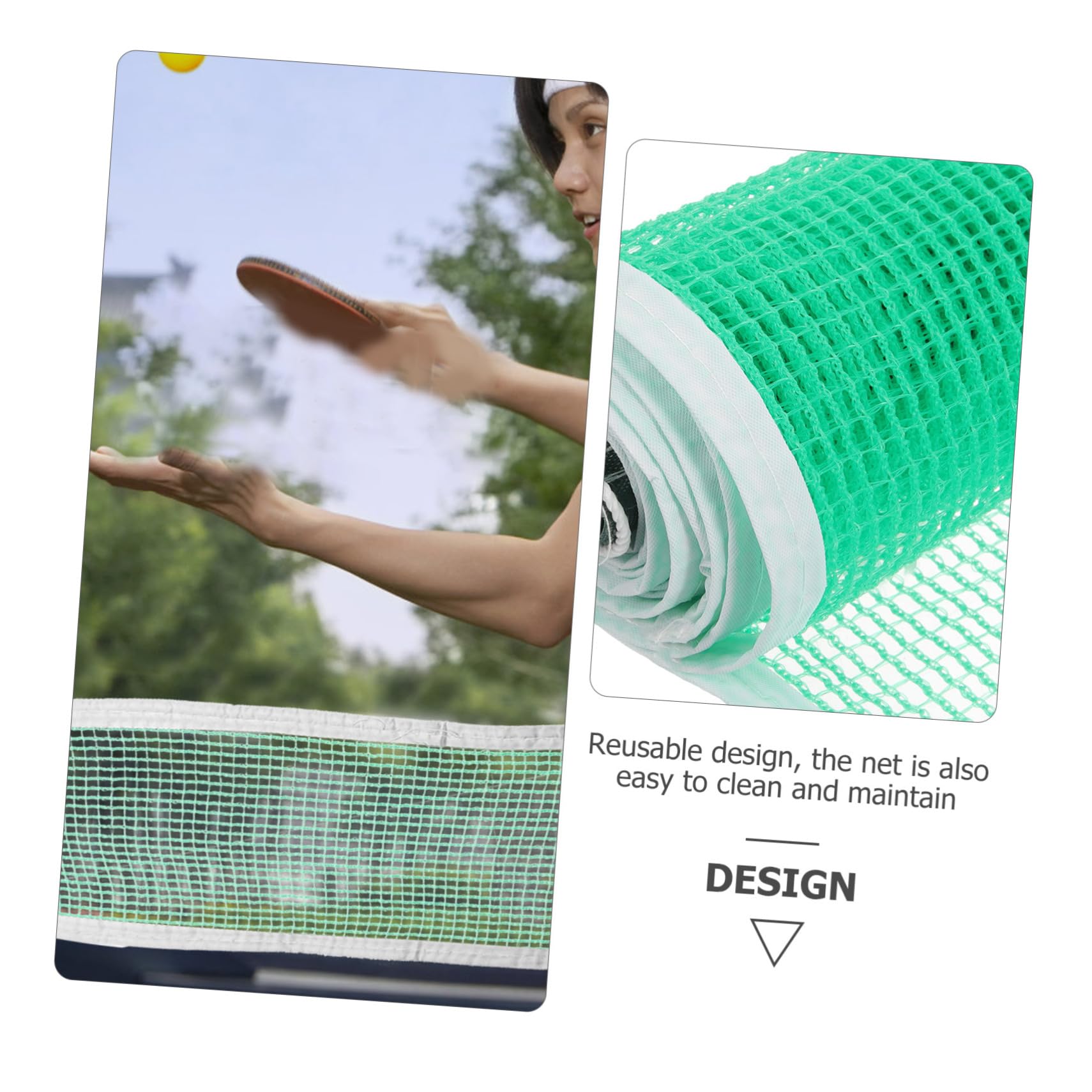 Toddmomy Portable Pong Net Standard Table Tennis Net Posts for Outdoor Serving Practice