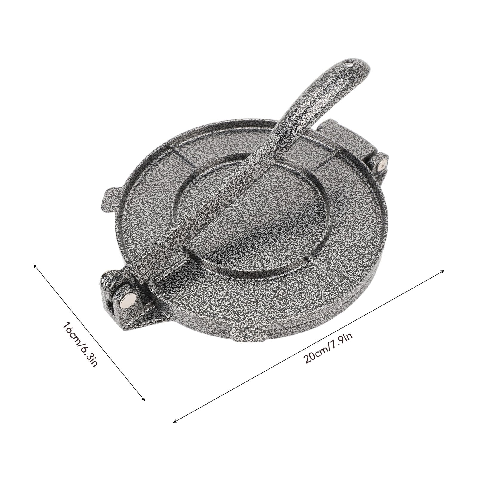 Luqeeg Prensa para Hacer Tortillas de 20x16 Cm, Prensa para Tacos Resistente y Eficiente, Diseño de Prensa Manual con Cómodo para un Fácil Agarre, Prensa para Tortillas de Aleación de