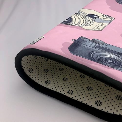 Miniatura 6 de Large Area Rugs for Living Room Carpet - Retro Camera Pink Print 5x7 Area Rugs for Bedroom, Soft Washable Anti Slip Indoor Outdoor Carpet Rug for