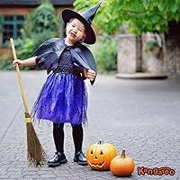 Vista 7 de Kangaroo 36" Bamboo Witch Broom Prop - Wizard Staff Witch Broomstick Magic Broom for Kids, Teens & Adults - Halloween Porch Decor Front Outdoor Fall