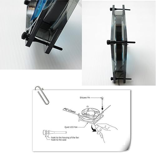 Miniatura 5 de Honbay 20PCS PC Case Fan Soft Silicone Anti Ruido Reducción de Vibración Tornillos Remache Ventilador para PC Ventilador Ventilador o Ventilador de