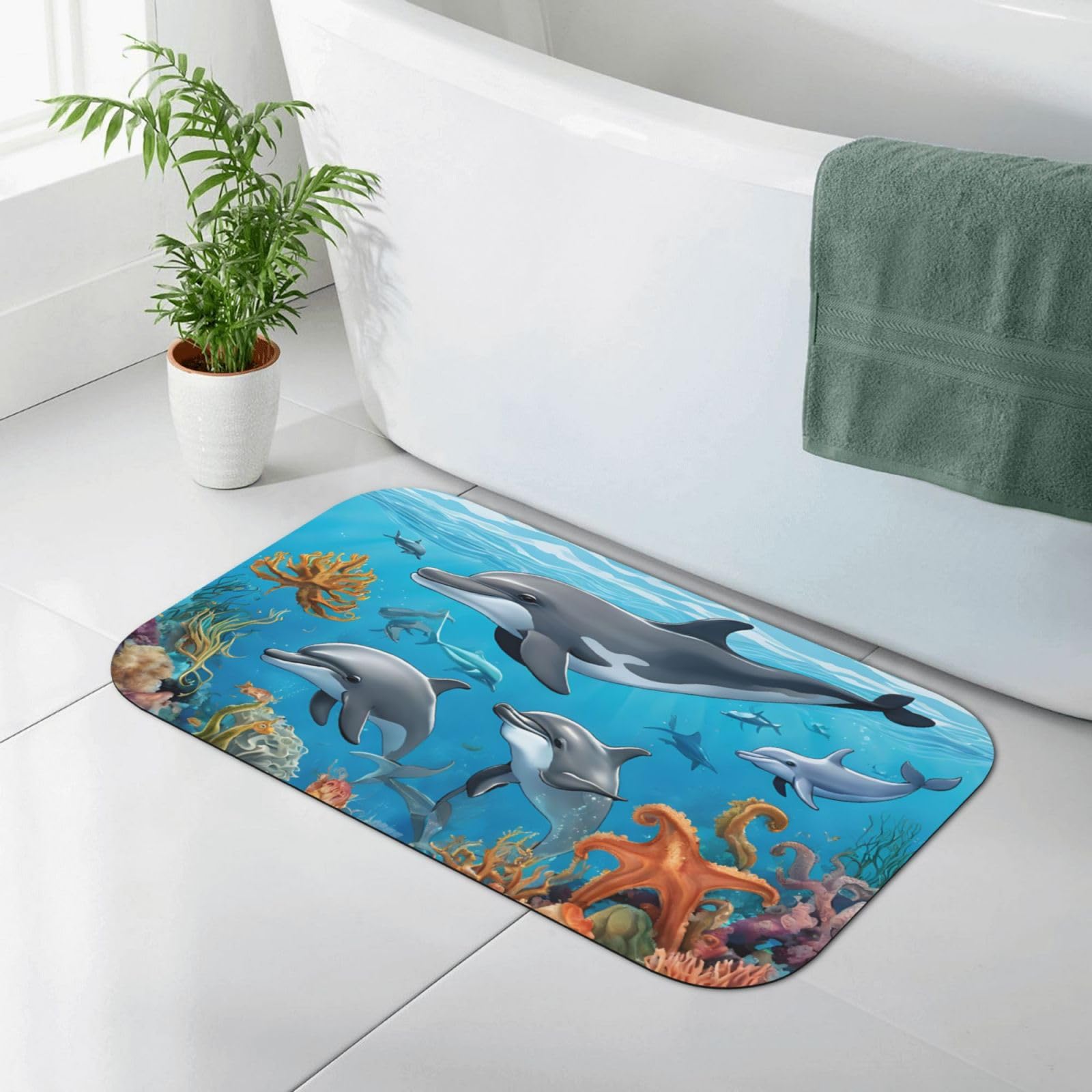 Tapis de salle de bain antidérapant et absorbant séchage rapide