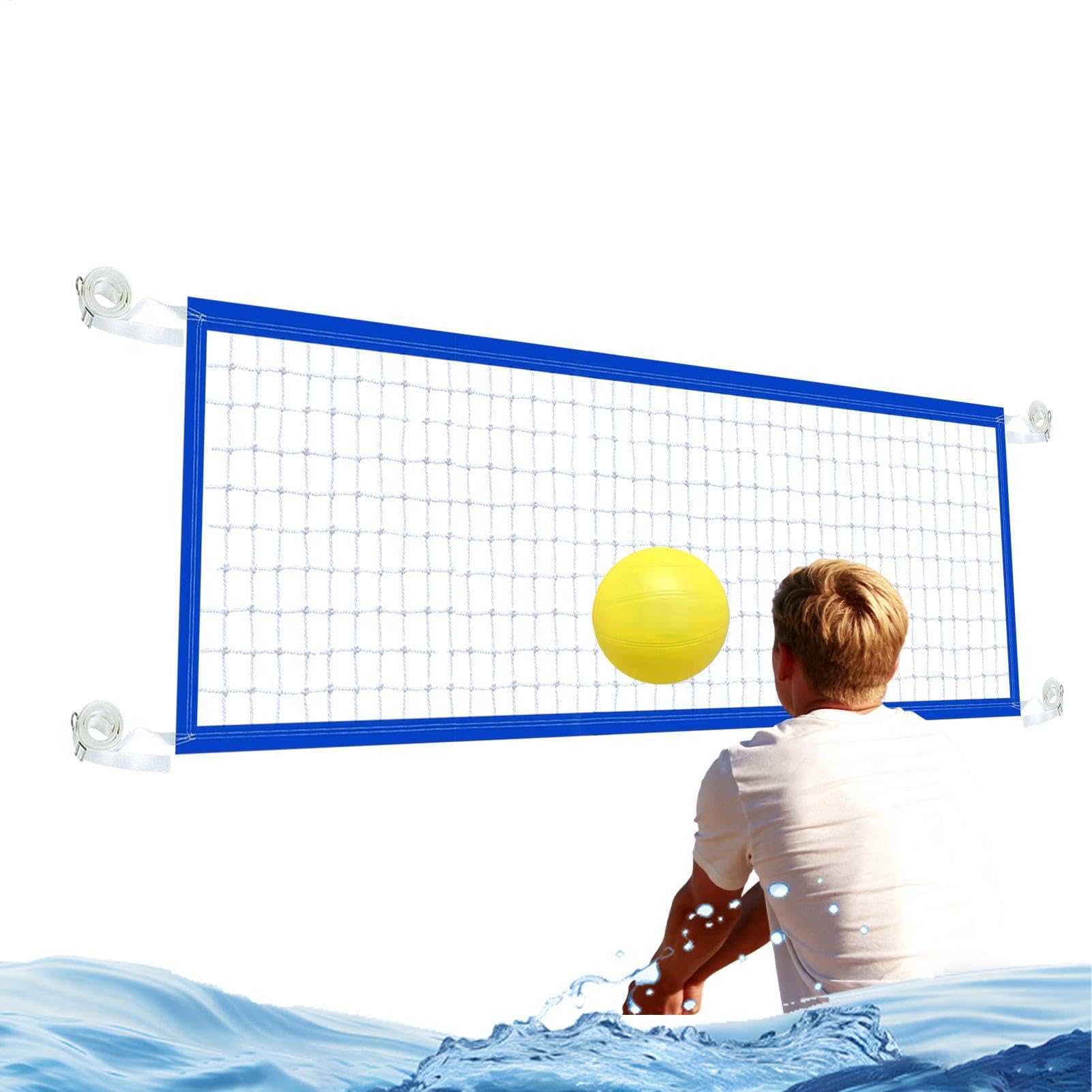 Generico Rete da Pallavolo in Piscina - Rete Sportiva Portatile, Pallavolo in Piscina, con Fibbia Regolabili, Esterne Sostitutive | Accessorio da Gioco Galleggiante, Set da Gioco per Cortile da Giard