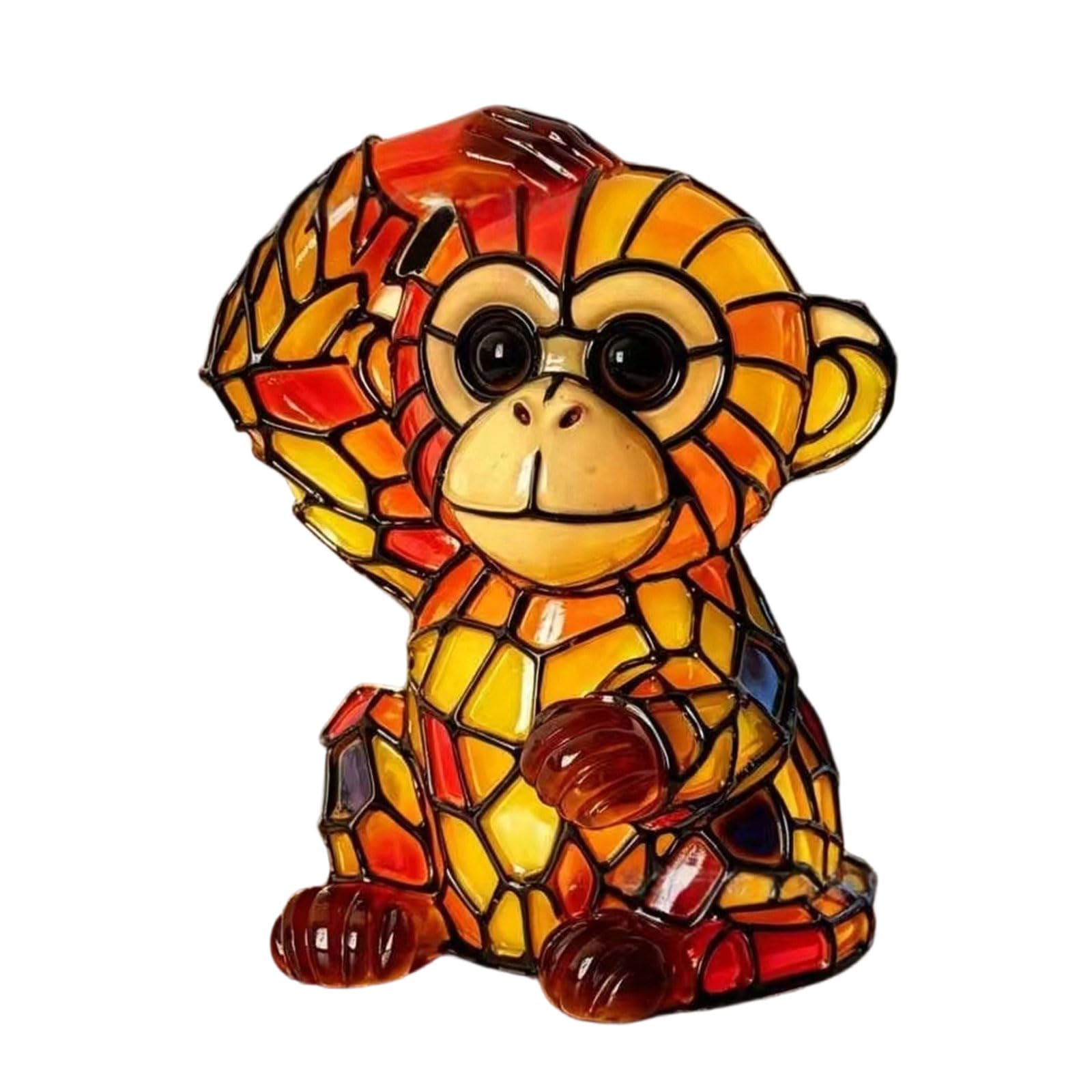 Elnwnnkc LED Night Light Figurine Art Glass Resin Accent Lamp for Bedroom Bedside Desk Shelf Entryway Indoor Decor Animal Led Night Light Figurine Art Glass Resin Tabletop Accent