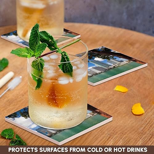 Miniatura 3 de Danita Delimont – Florida – USA, Florida, Miami, city skyline from Brickell clave. – Posavasos