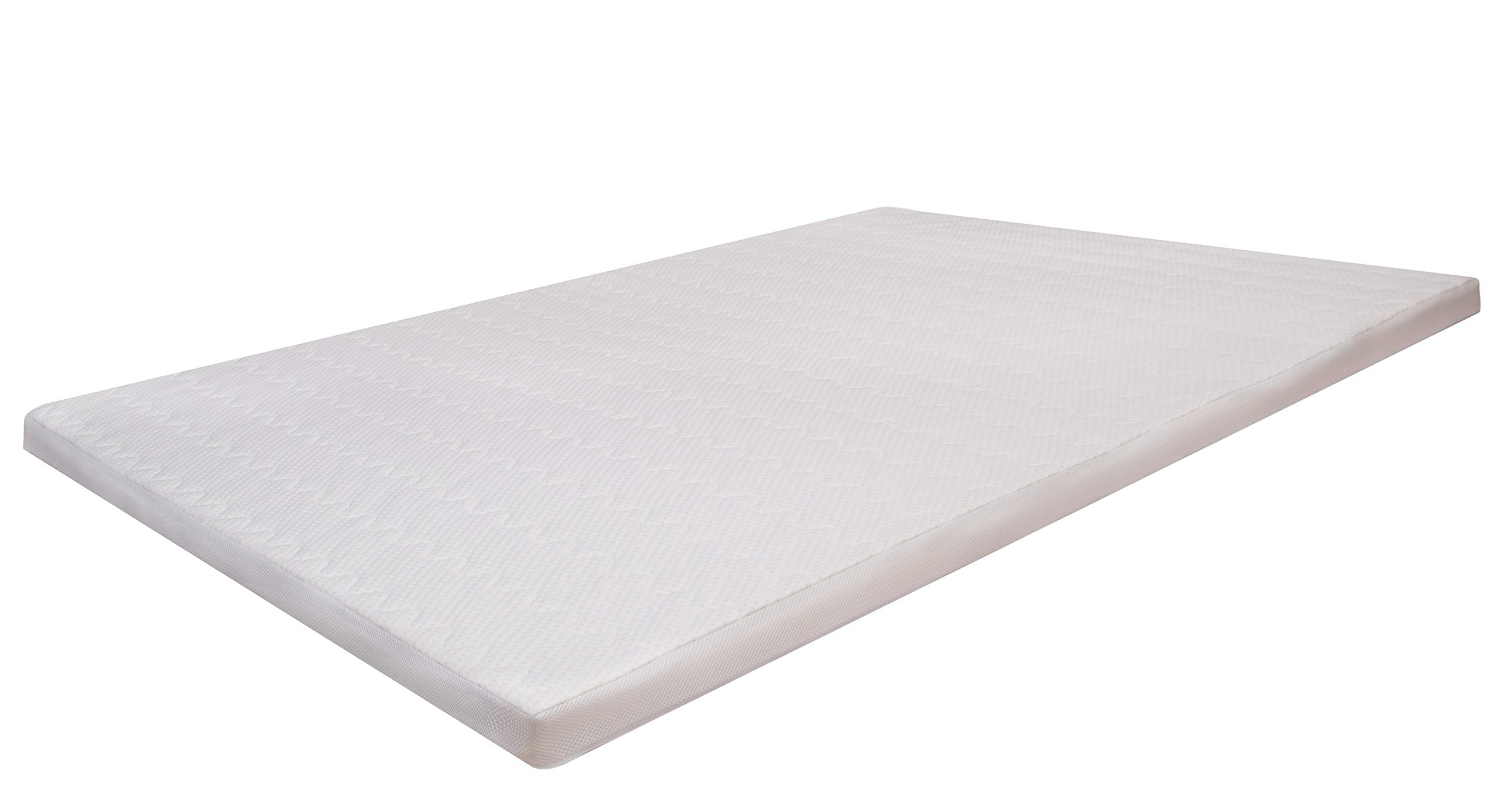 Moon - uxury Visco Topper z bambusowym materacem i podwójnym pokrowcem 8 cm do materacy i łóżka kontynentalnego, nakładka na materac z taśmami mocującymi, wyprodukowano w Europie 100 x 200 x 8 cm