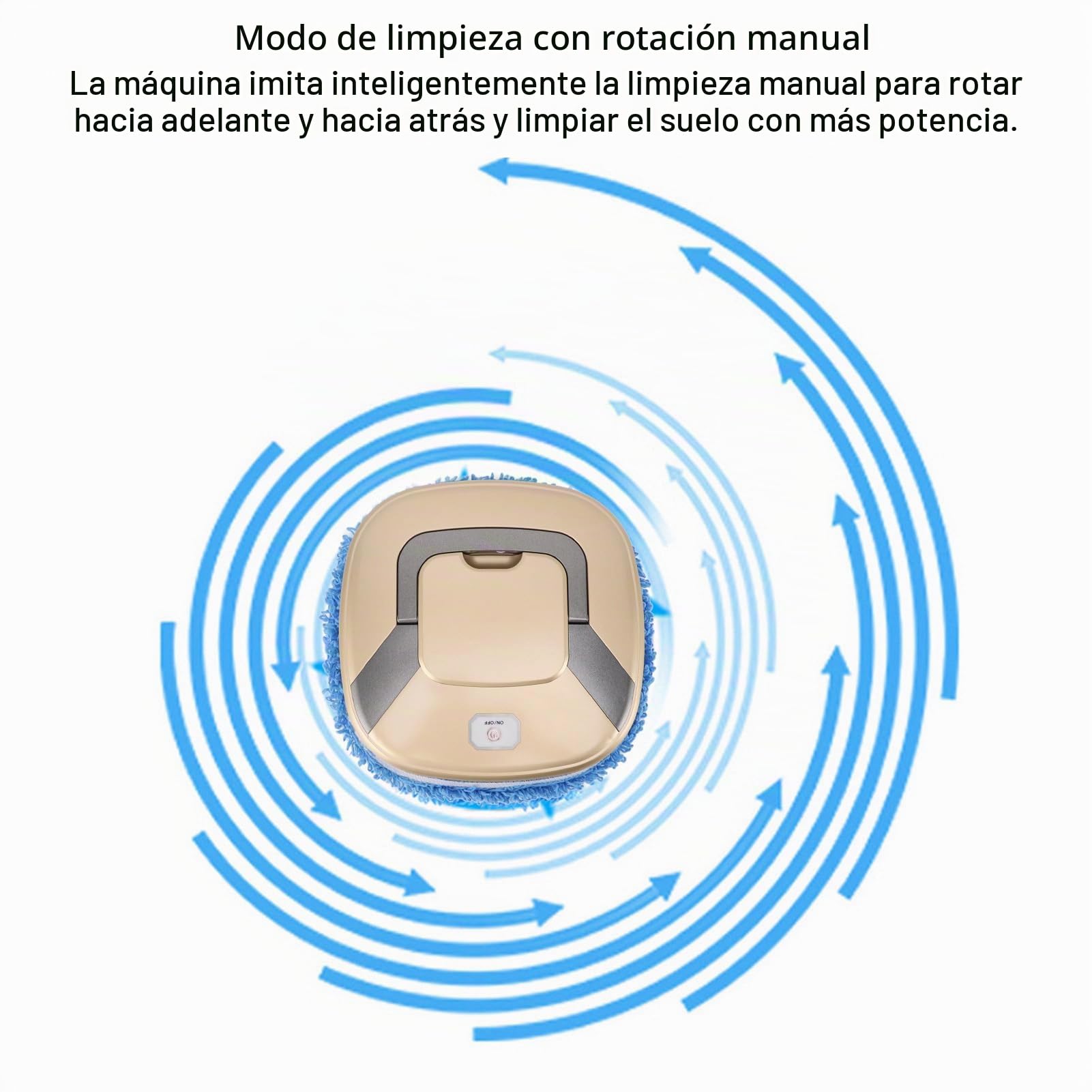 Combo de Robot Aspirador y Trapeador, Modo de Limpieza Manual de Imitación, Temporizador, Limpieza en Seco y Húmedo, Batería de 2400 MAh, Robot Aspirador para Pelo de Mascotas