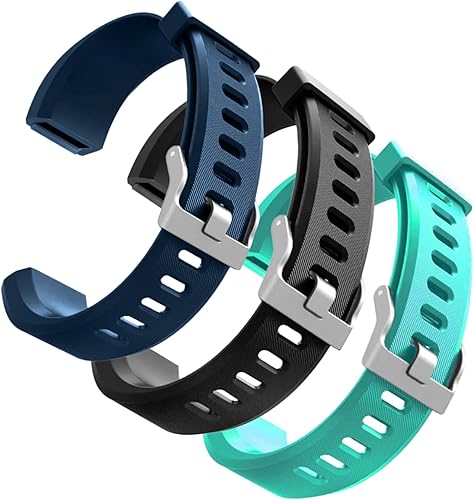 Miniatura 17 de Bandas de reloj de repuesto hoeslaw para ID115plus HR, conjunto de bandas de muñeca para monitor de actividad Very Fit Pro, correas de reloj