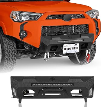 u-Box 4Runner Front Bumper Stubby Steel Bumper Compatible with 2014-2024 Toyota 4Runner Excluding Limited & Nightshade - w/Winch Plate & D-ring Mounts