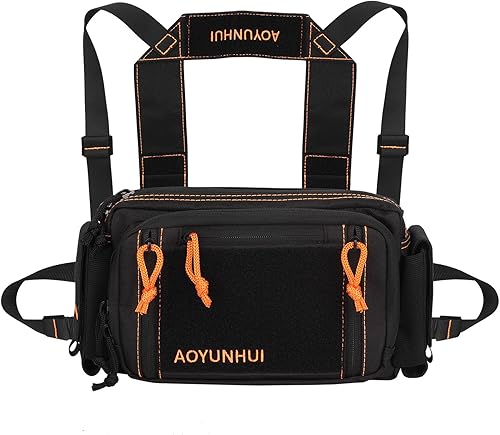 AOYUNHUI Bolsa de pecho para hombres y mujeres, bolsa de viaje portátil para dron, resistente al agua, riñonera táctica para hombres, bolsa de