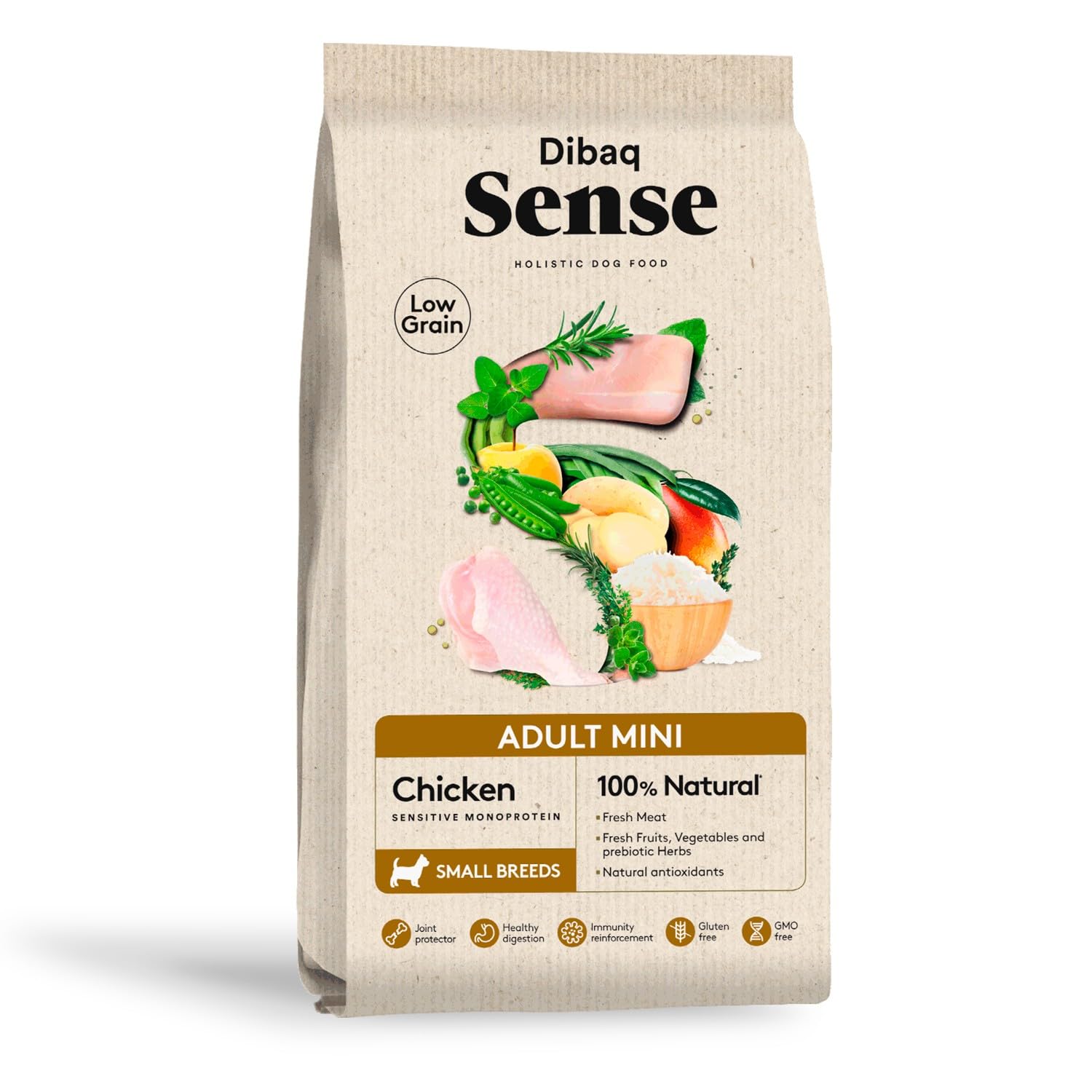 Dibaq Sense Low Grain Poulet Adulte Petite Race, 2 kg