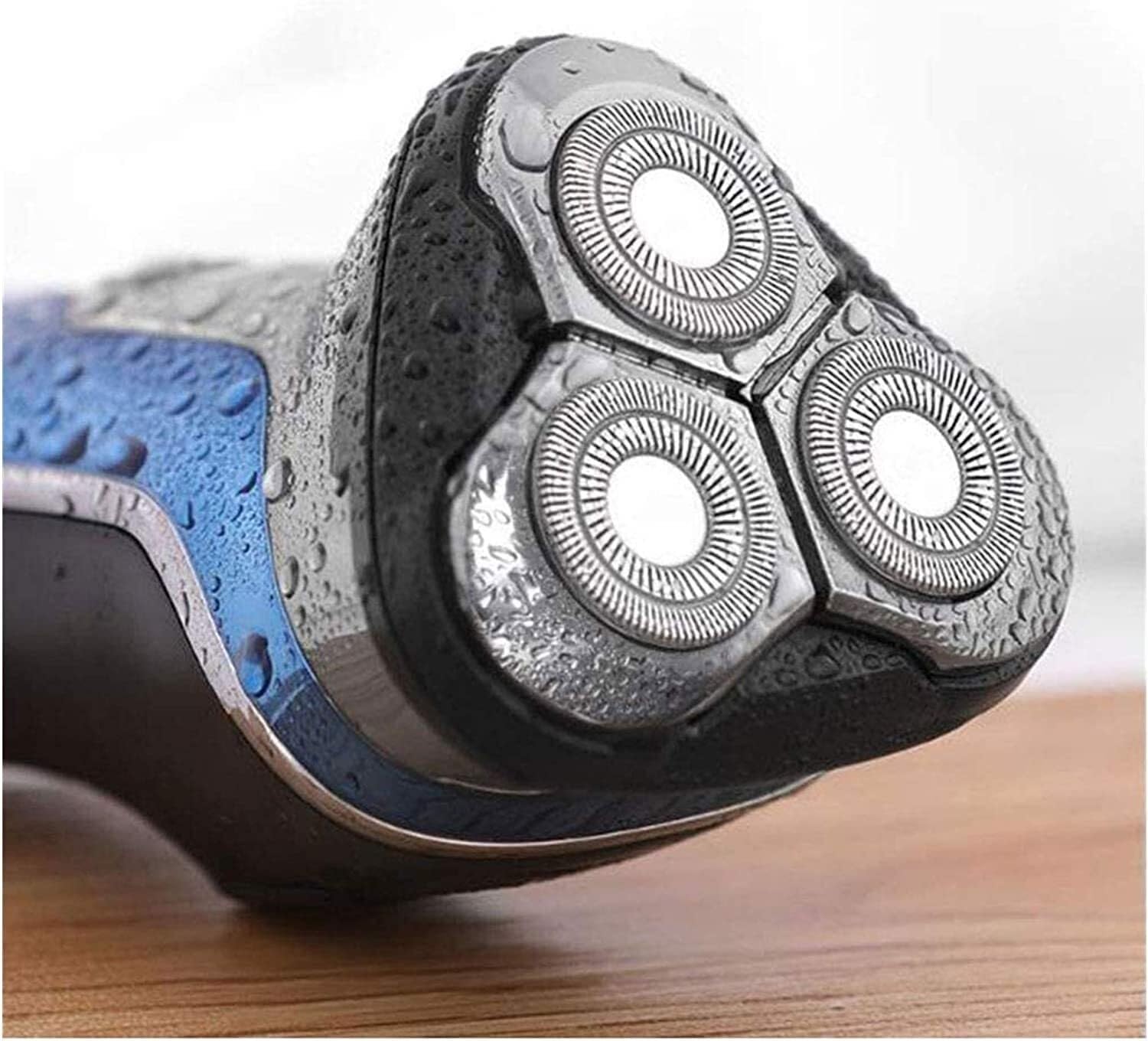GeRRiT Rasoio Elettrico, Rasoio Elettrico Ricaricabile Rasoi Rotanti Wet & Dry Impermeabili al 100% for Uomo Rasoi da Barba Elettrici con Rifinitore Pop-up, Display LED