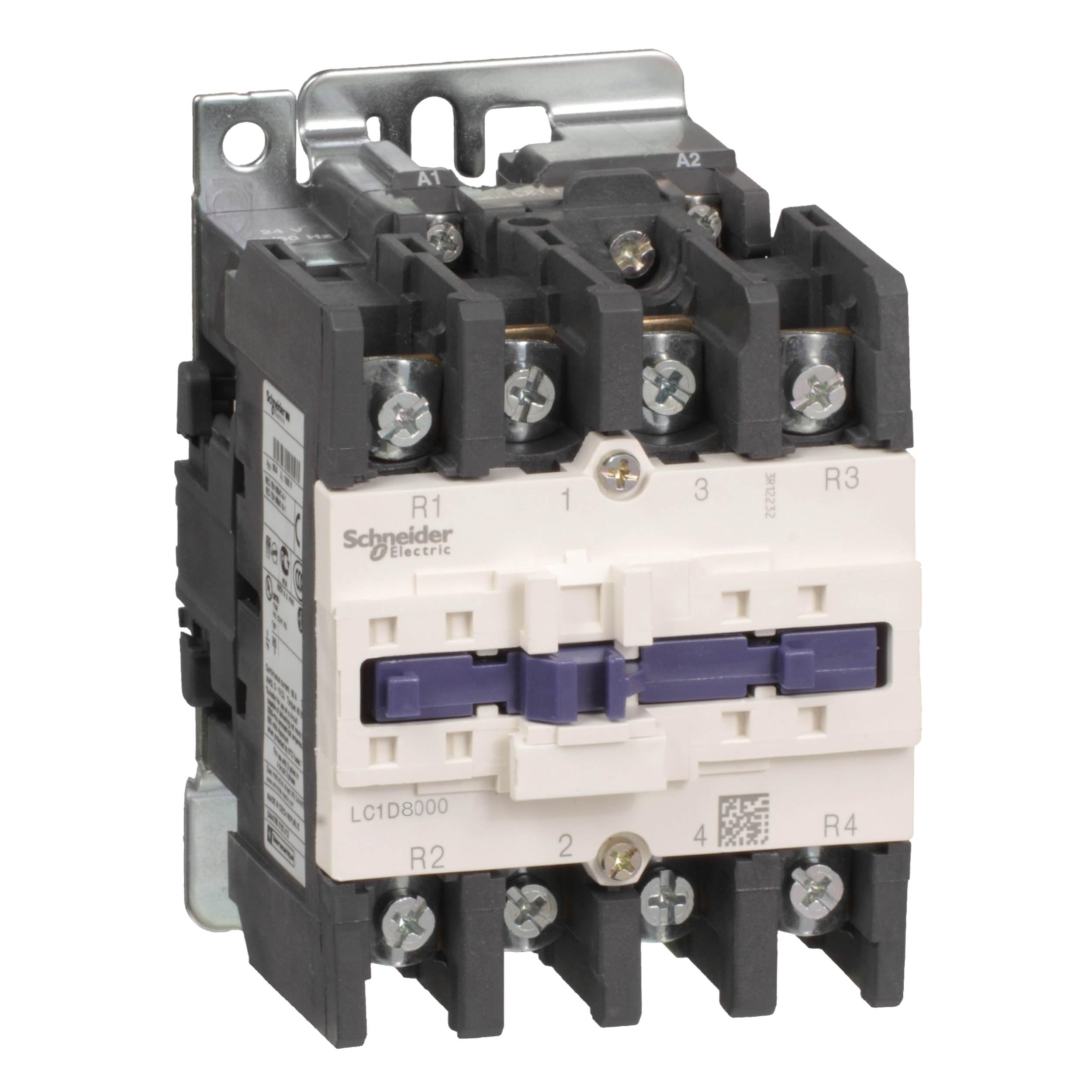 Schneider Electric TeSys D contactor - 4P(2 NO + 2 NC) - AC-1 = 440 V 125 A 230 V AC 50/60 Hz coil