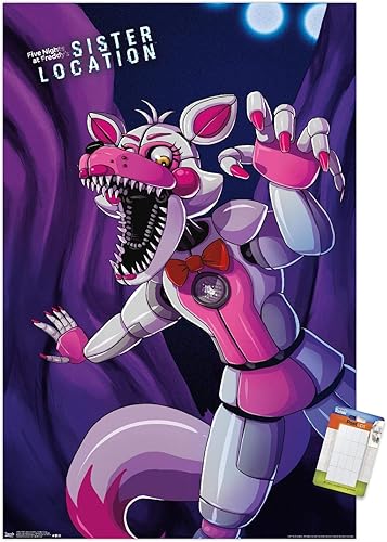 Trends International Five Nights at Freddy's: Sister Location - Póster de pared Funtime Foxy, 22.375 x 34 pulgadas, paquete de póster y montaje disponible en Yaxa Guatemala
