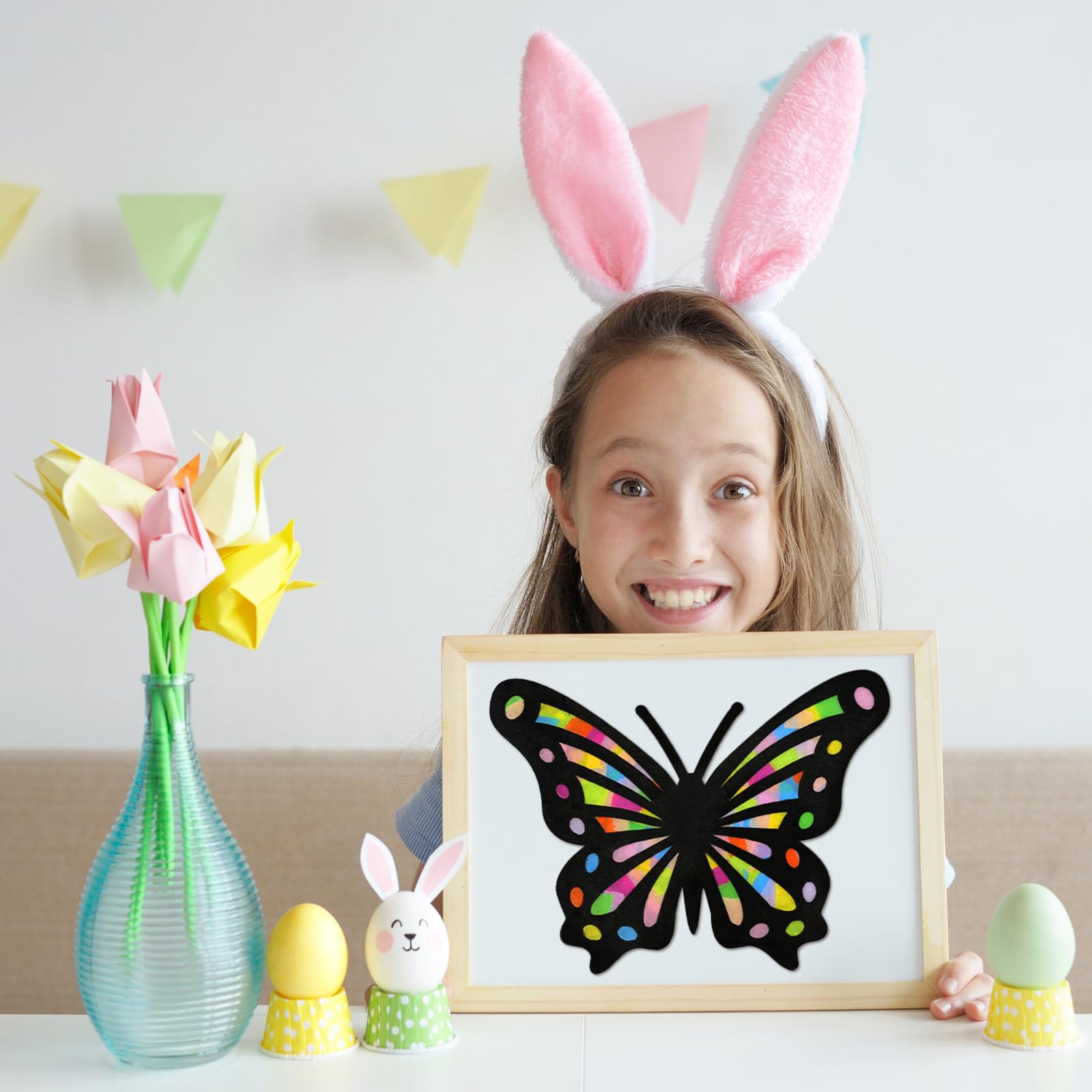 Kepeel - Paquete de 36 mariposas de primavera para niños, kits de manualidades de primavera para hacer Kepeel - Paquete de 36 mariposas de primavera para niños, kits de manualidades de primavera para hacer