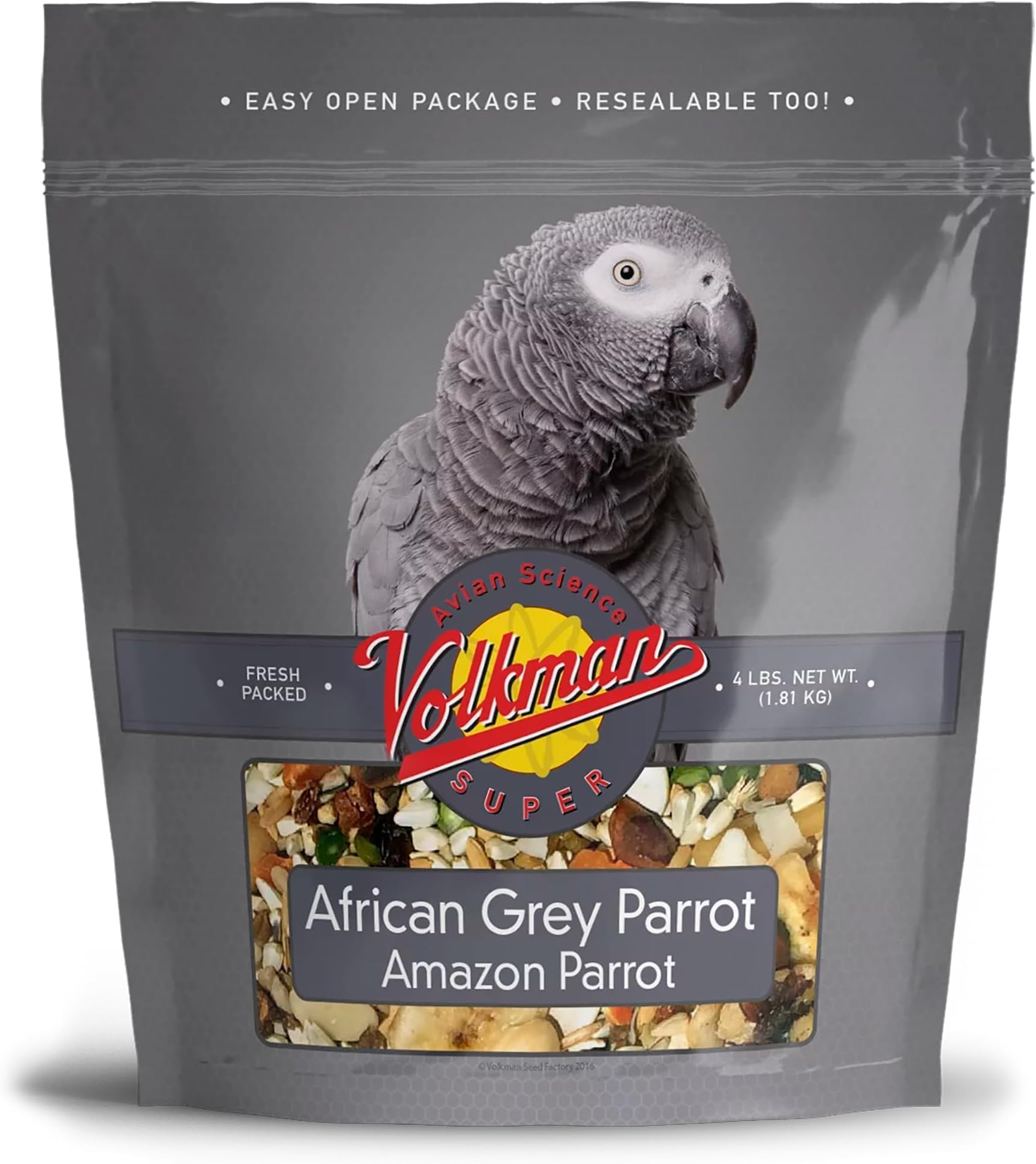 Volkman Avian Science Super African Grey Parrots Bird Food for 4 Lb- 2pack