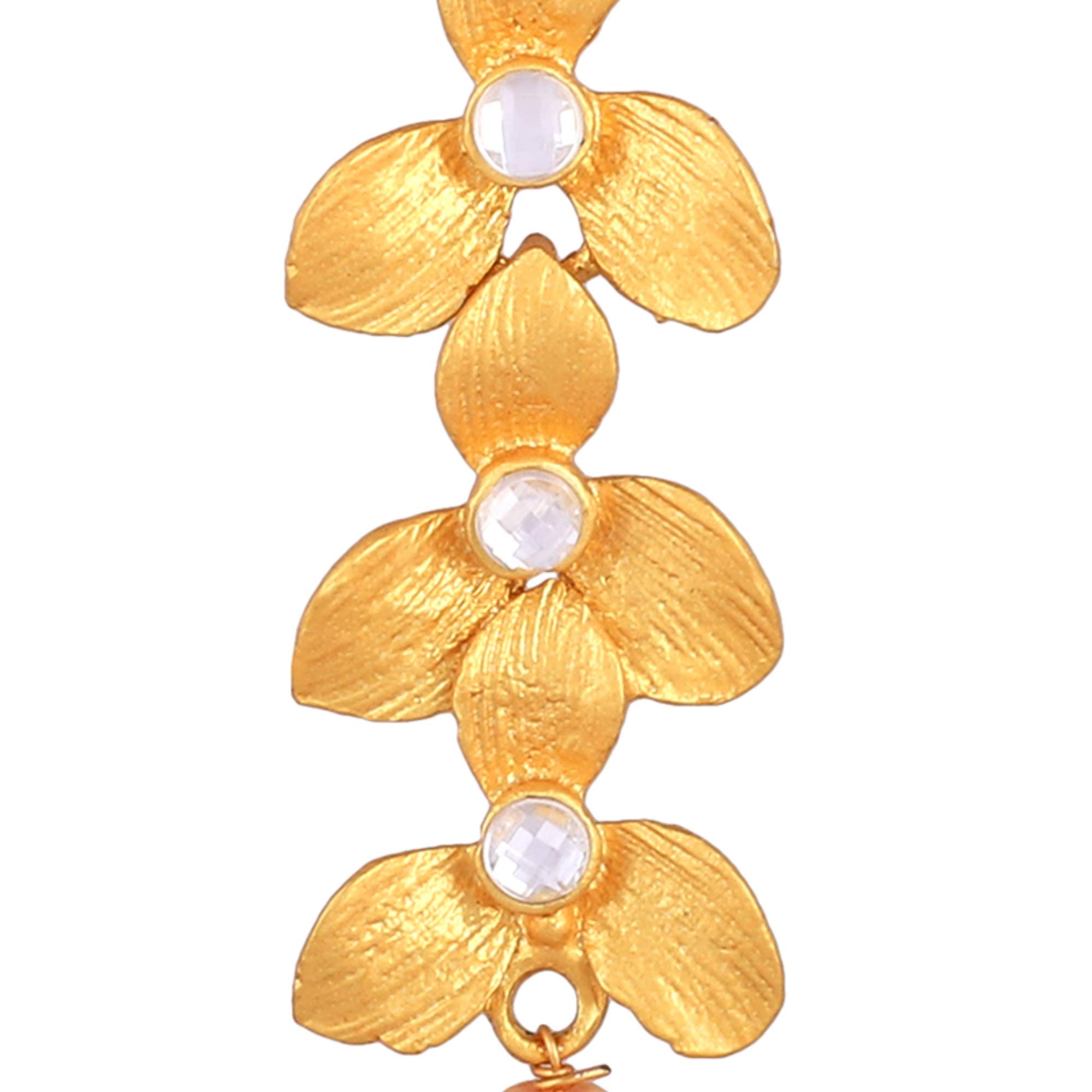 Matte Effect Pearl Danglers Earrings