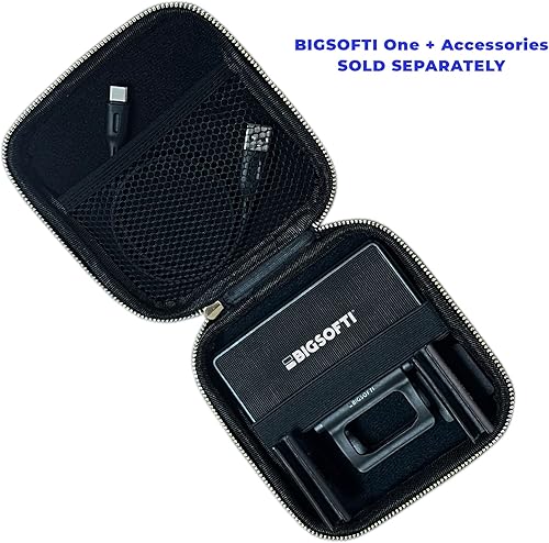 Miniatura 4 de The Big Soft Case - Funda de transporte para tu BIGSOFTI One y accesorios, negro y dorado, funda rígida portátil con aspecto de cuero negro con