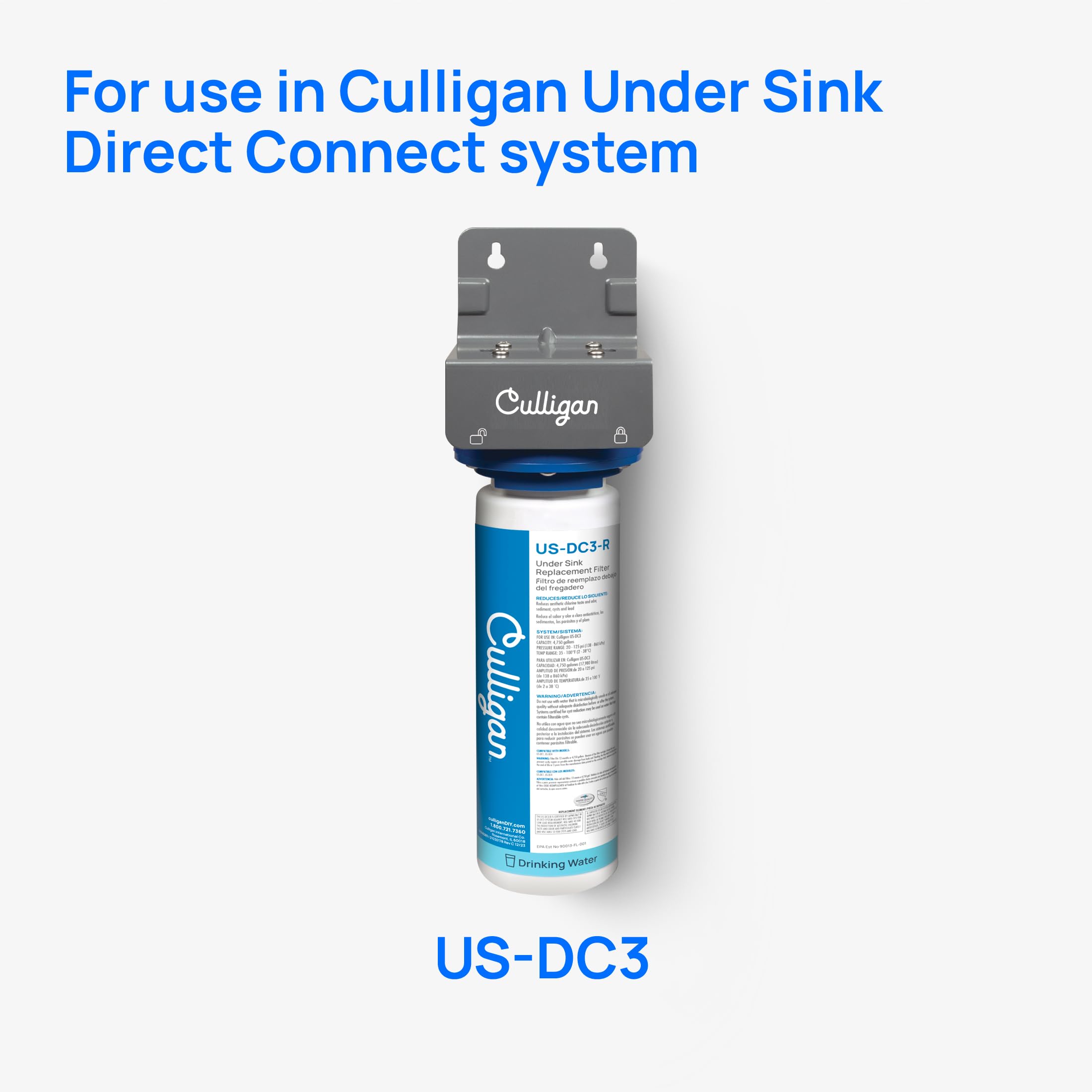 Culligan DC3-R Water Filter - Lead & Chlorine Reduction -5 Culligan DC3-R Water Filter - Lead & Chlorine Reduction -5