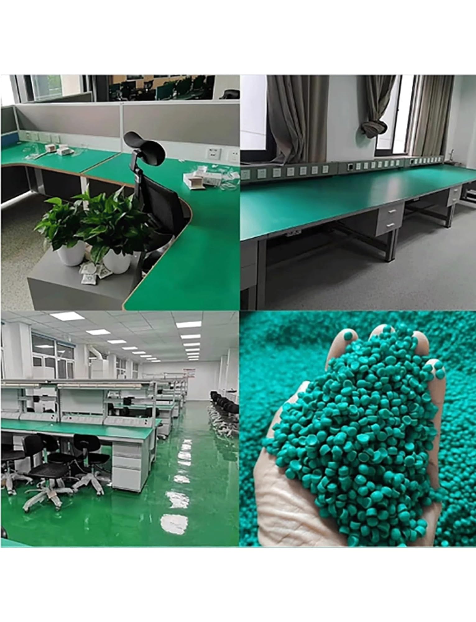 Antistatische Arbeitsmatte, grüne Gummimatte, PVC-Matte für Werkbank, Reparatur von ESD-Geräten, Tischmatte für Laborwartung, Dicke 2 mm, 100 x 200 x 0,2 cm