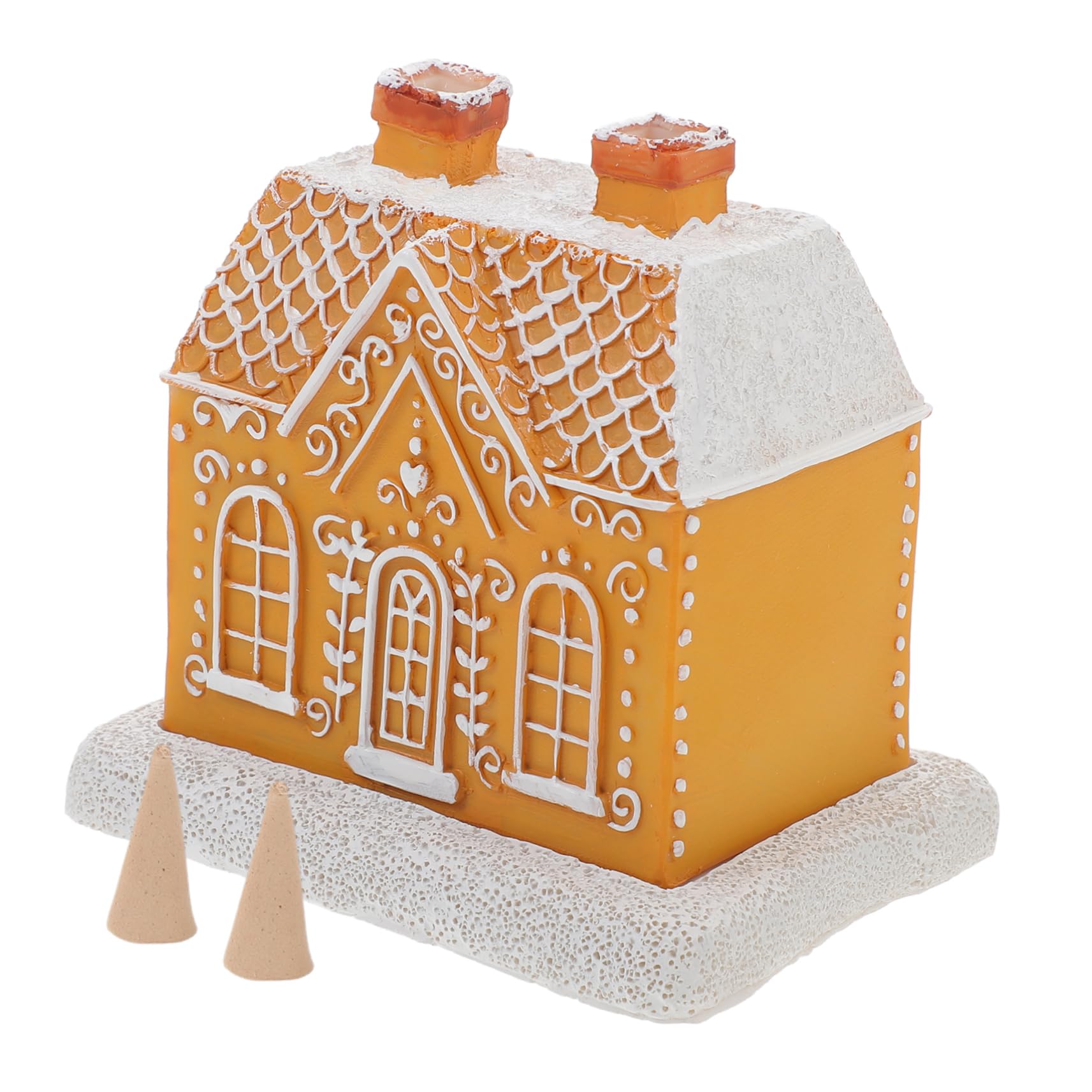 Bruciatore di Incenso Casa Pan di Spezia in Resina 1 Pz | Incensiere a Cono, Decorazione Effetto Cavo, per Ambienti Domestici e Idea Regalo