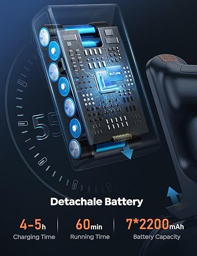 Miniatura 4 de Cordless Vacuum Cleaner, 550W 45Kpa Vacuum Cleaners for Home with 5 Suction Modes, Vacuum Cleaner with Max 60Mins, Stick Vacuum Cordless for